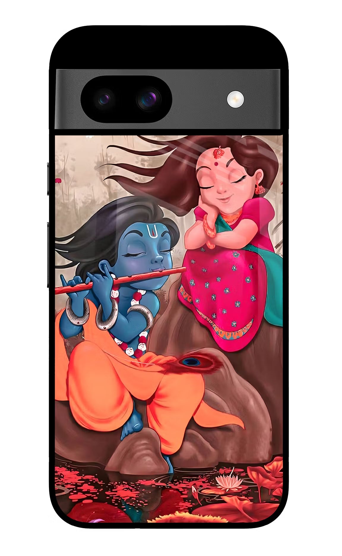 Radhe Krishna Google Pixel 8A Glass Case - Radhe Krishna Google Pixel 8A Glass Case Radhe Krishna Google Pixel 8A Glass Case