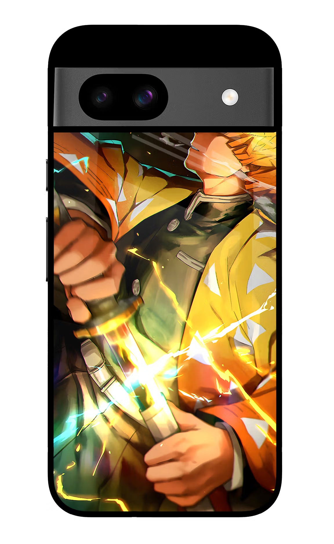 Demon Slayer Google Pixel 8A Glass Case - Demon Slayer Google Pixel 8A Glass Case Demon Slayer Google Pixel 8A Glass Case