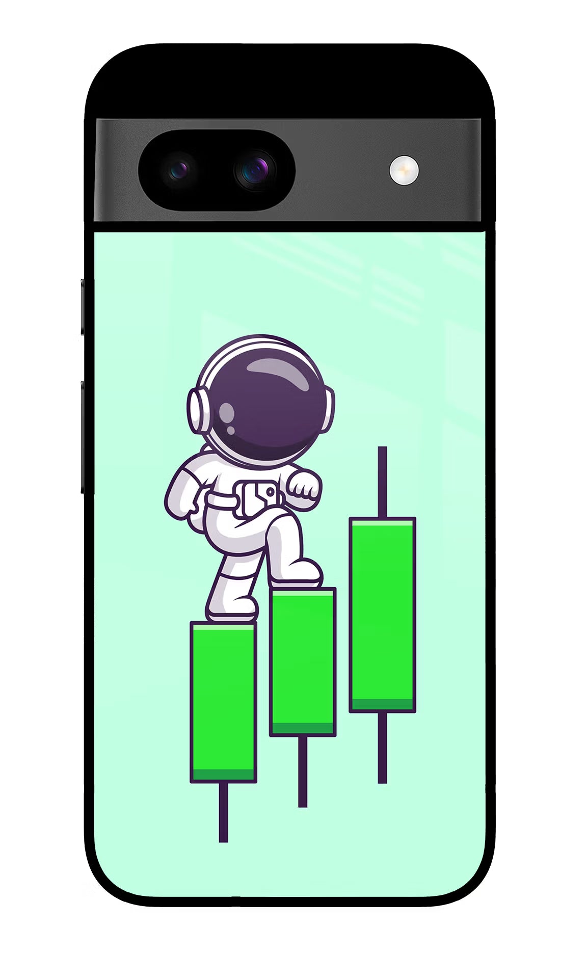Astronaut Trader Google Pixel 8A Glass Case - Astronaut Trader Google Pixel 8A Glass Case Astronaut Trader Google Pixel 8A Glass Case
