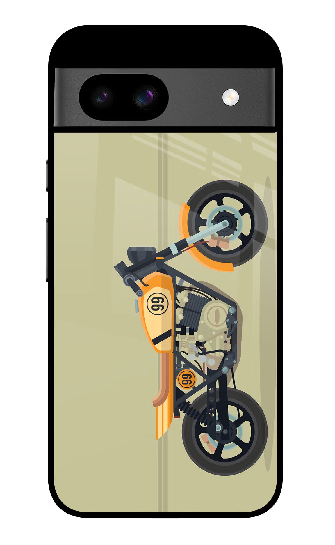 Vertical Speedster Google Pixel 8A Glass Case - Vertical Speedster Google Pixel 8A Glass Case Vertical Speedster Google Pixel 8A Glass Case