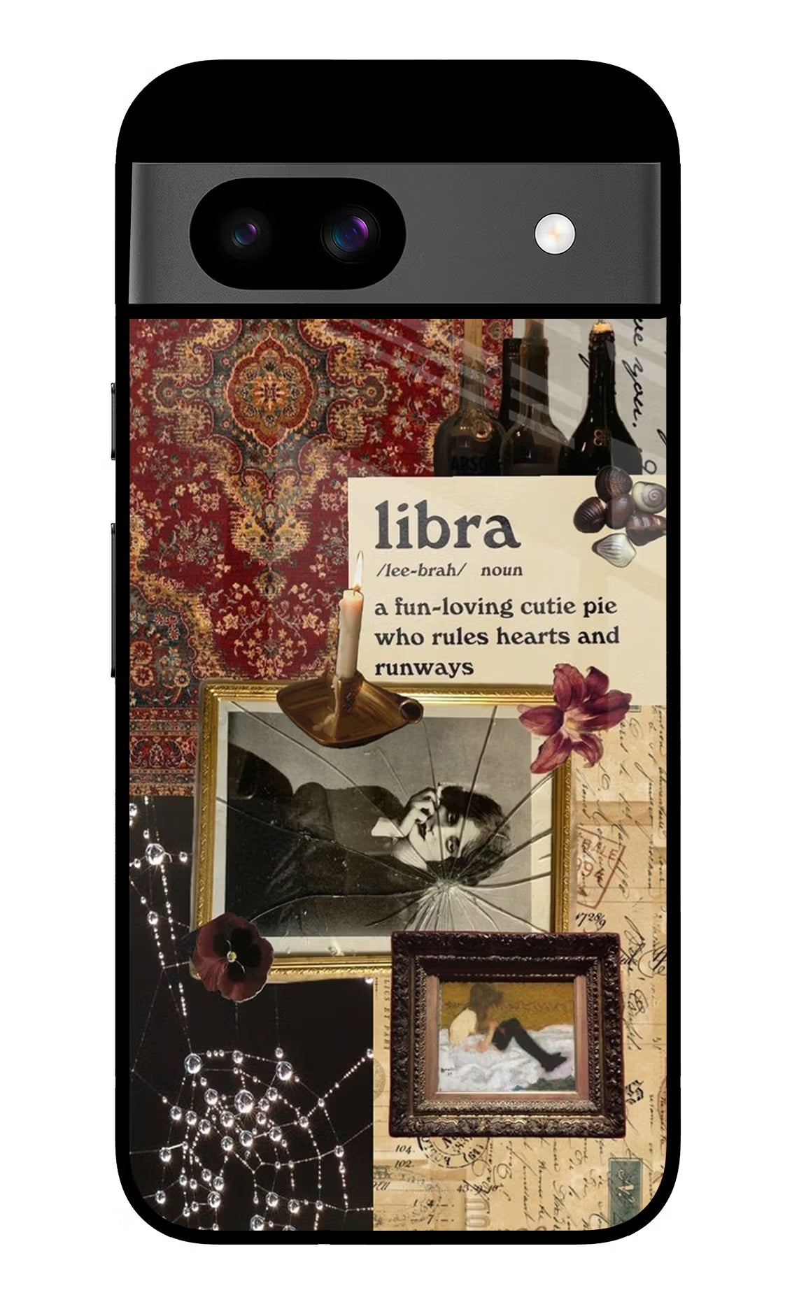 Libra Zodiac Google Pixel 8A Glass Case - Libra Zodiac Google Pixel 8A Glass Case Libra Zodiac Google Pixel 8A Glass Case