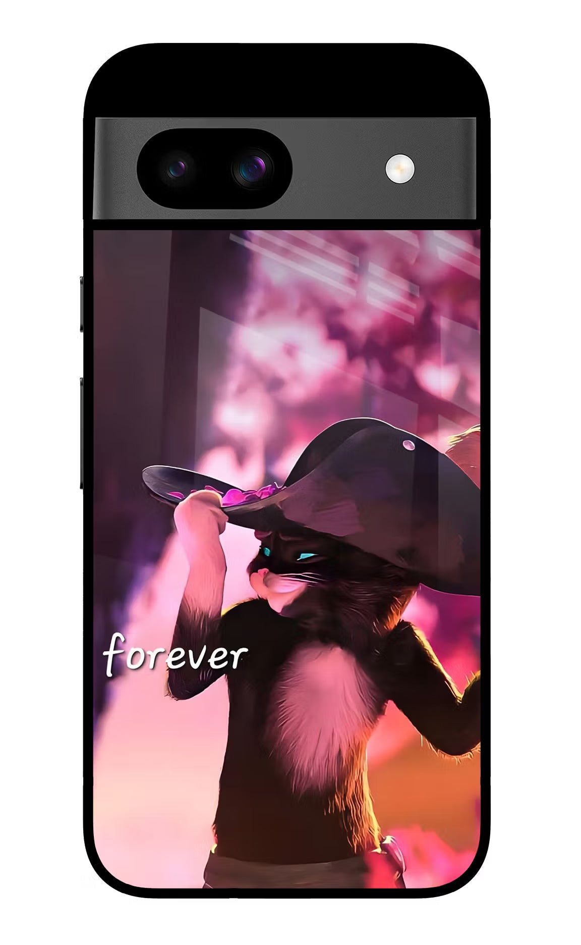Forever Cat Google Pixel 8A Glass Case - Forever Cat Google Pixel 8A Glass Case Forever Cat Google Pixel 8A Glass Case