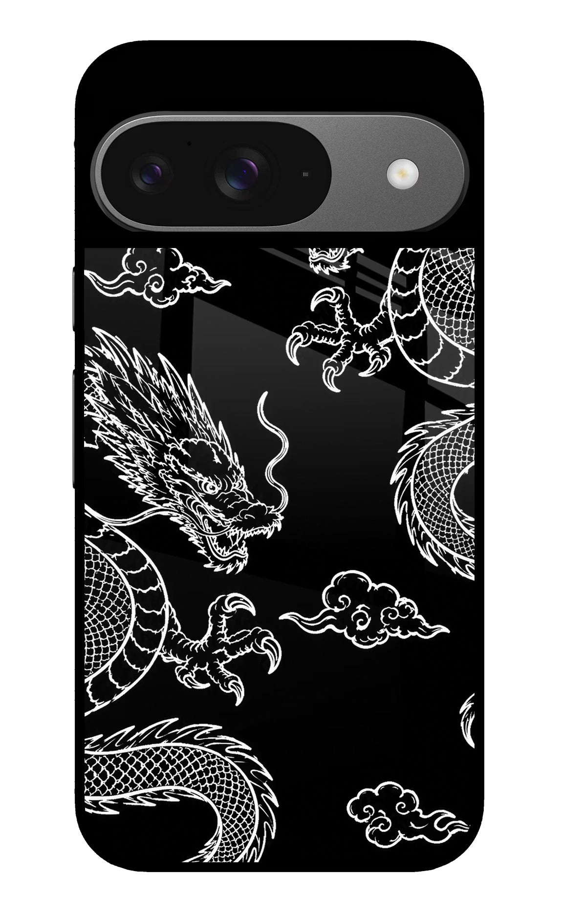 Twin Dragons Google Pixel 9 Glass Case - Twin Dragons Google Pixel 9 Glass Case Twin Dragons Google Pixel 9 Glass Case