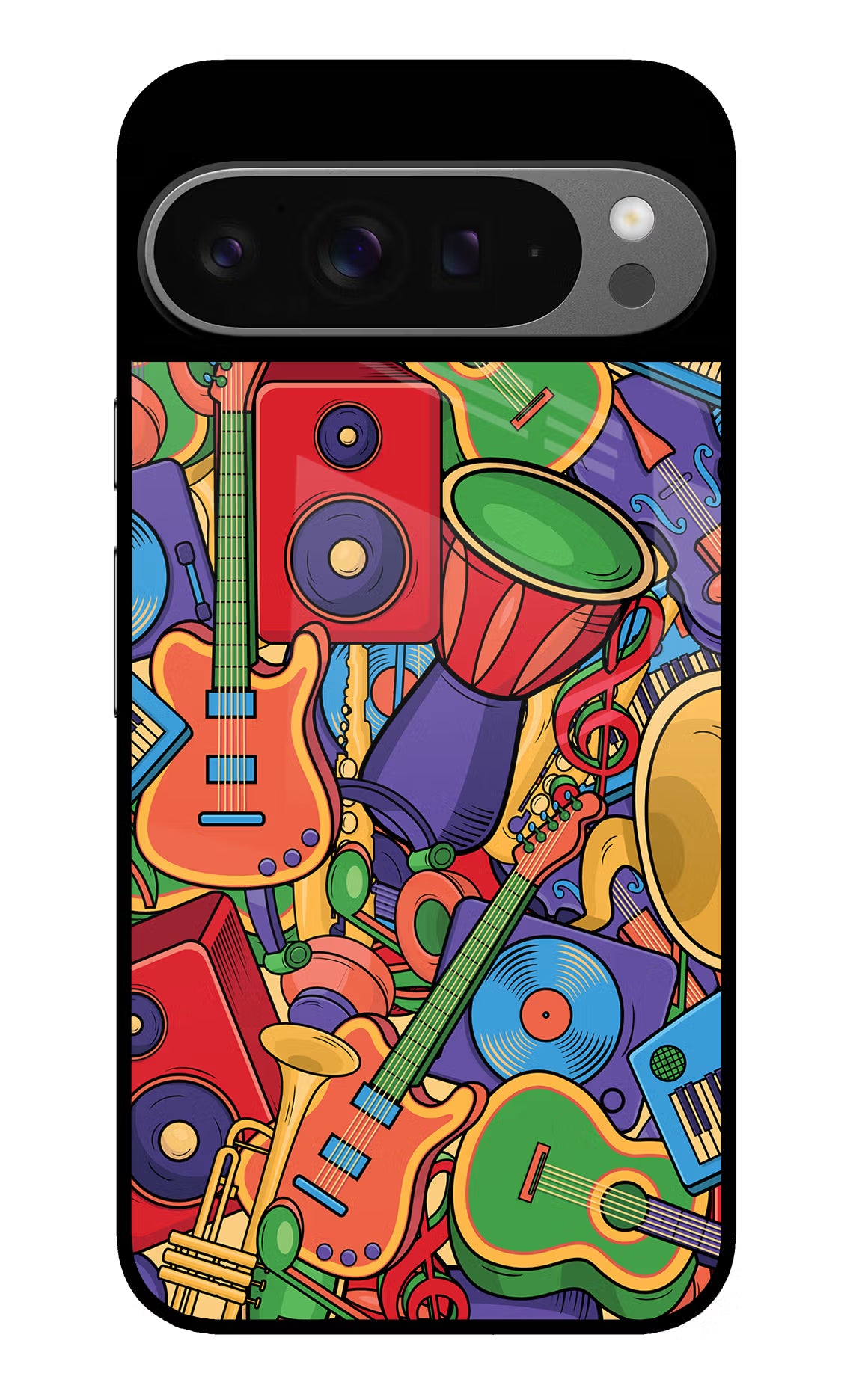 Music Instrument Doodle Google Pixel 9 Pro Glass Case - Music Instrument Doodle Google Pixel 9 Pro Glass Case Music Instrument Doodle Google Pixel 9 Pro Glass Case