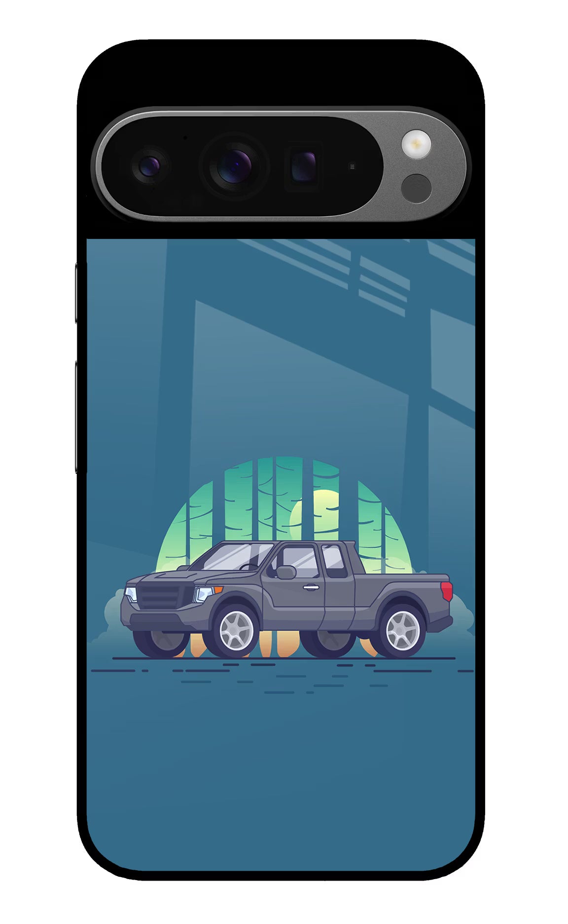 Retro Garage Vibe Google Pixel 9 Pro Glass Case - Retro Garage Vibe Google Pixel 9 Pro Glass Case Retro Garage Vibe Google Pixel 9 Pro Glass Case