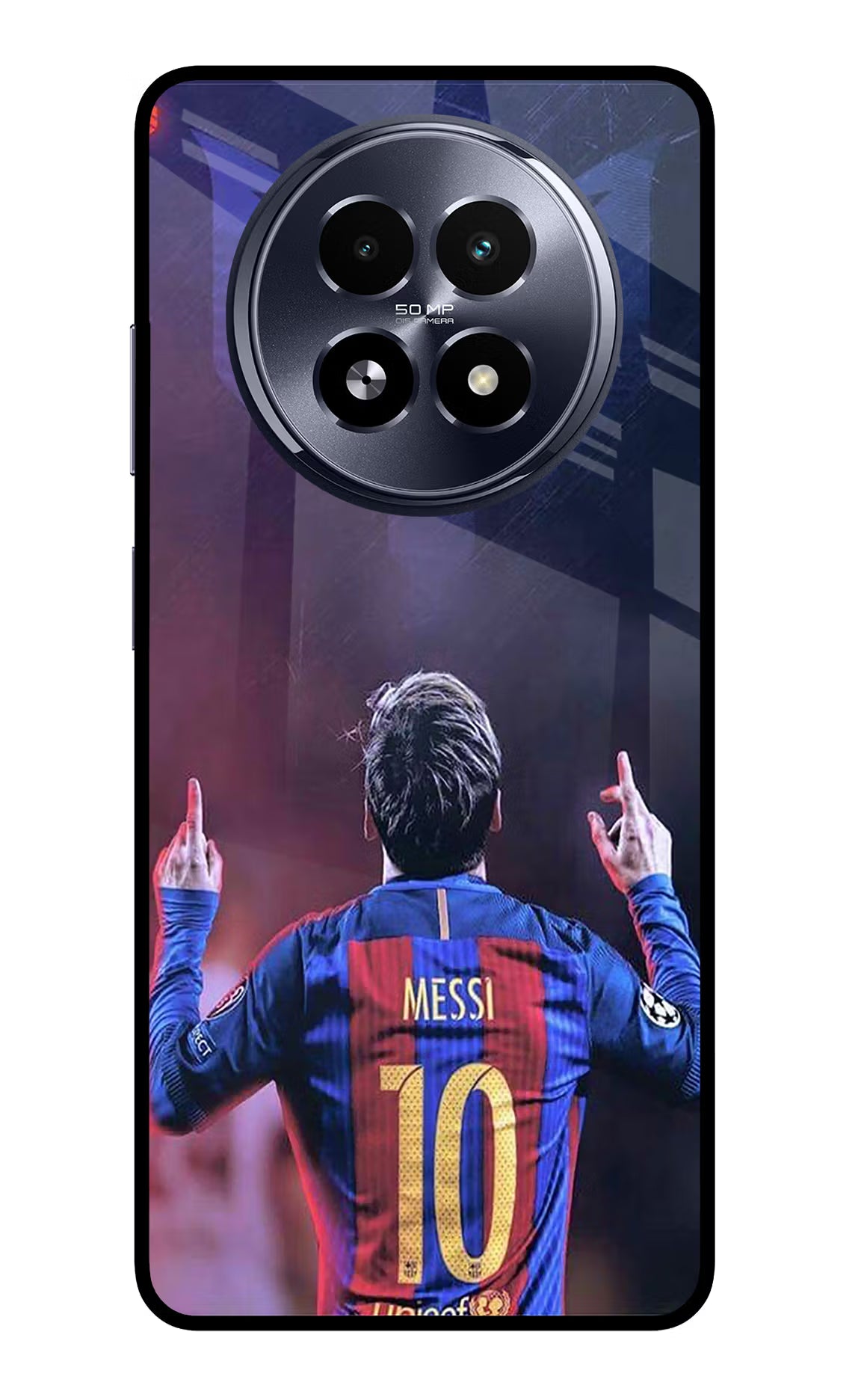 Messi Realme 13 5G Back Cover - Messi Realme 13 5G Glass Case Back Cover by Casekaro Messi Realme 13 5G Glass Case Back Cover by Casekaro