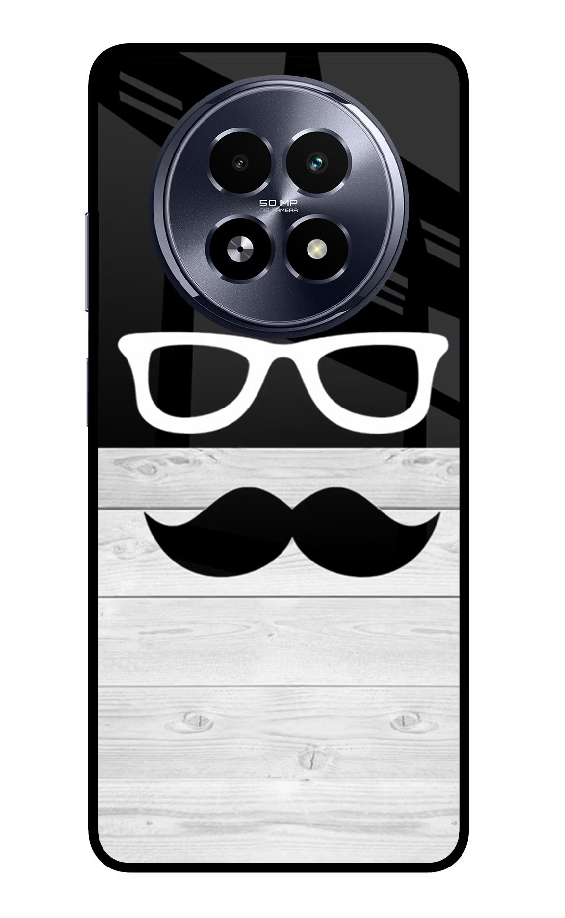 Mustache Realme 13 5G Glass Case - Mustache Realme 13 5G Glass Case Mustache Realme 13 5G Glass Case