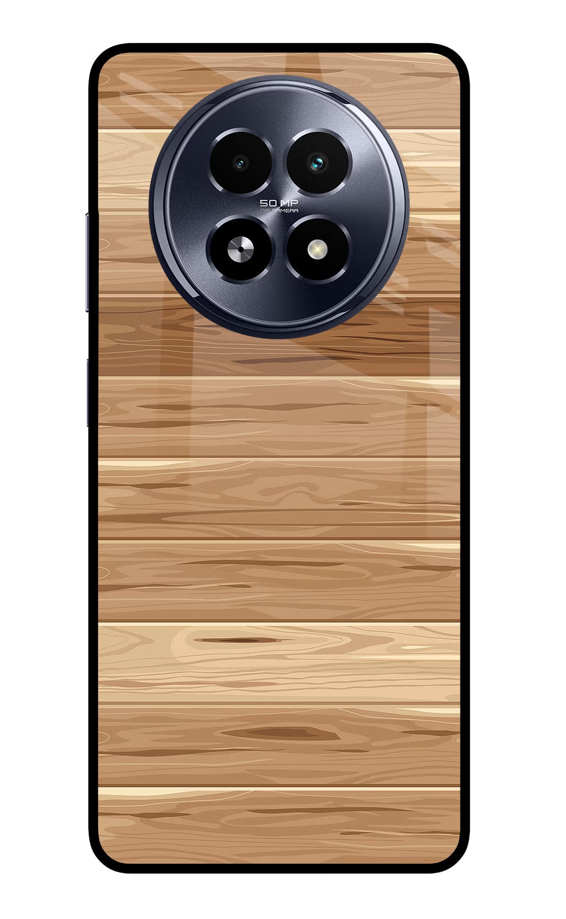 Wooden Vector Realme 13 5G Glass Case - Wooden Vector Realme 13 5G Glass Case Wooden Vector Realme 13 5G Glass Case