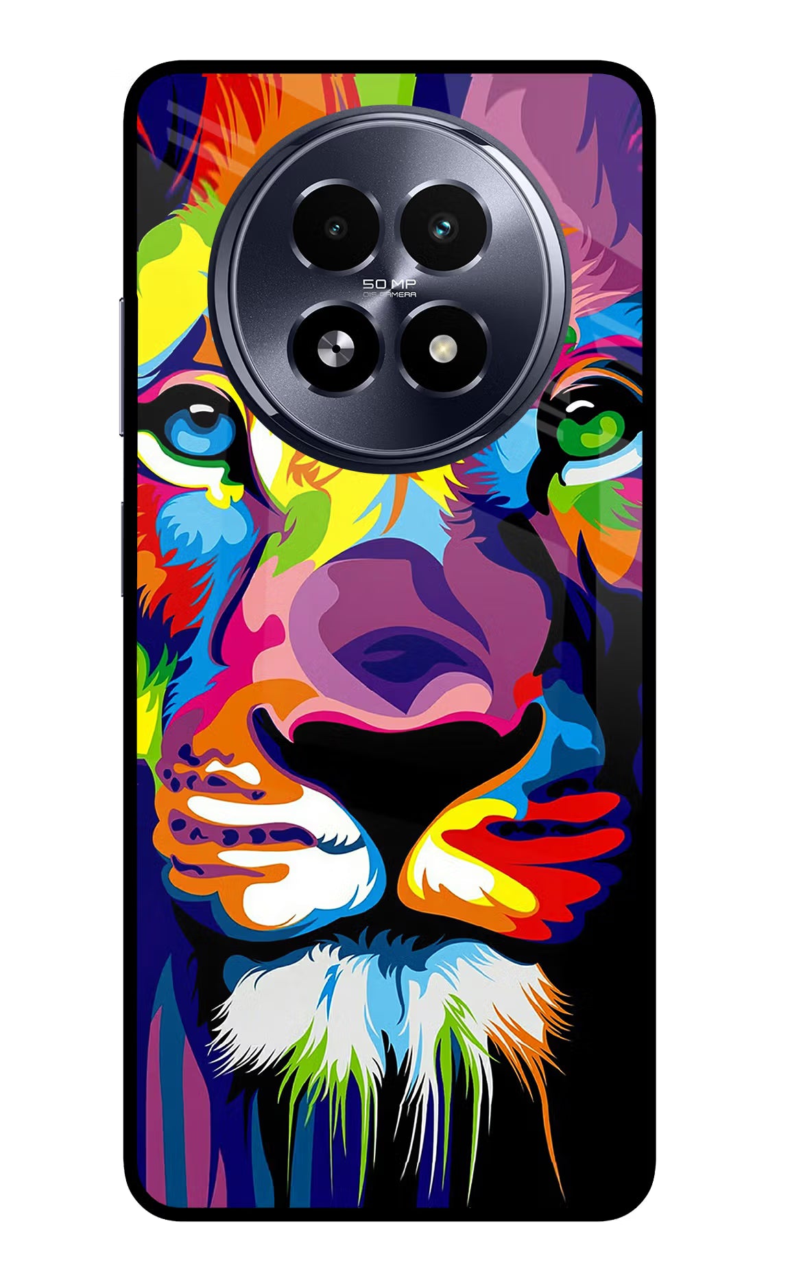 Lion Realme 13 5G Back Cover - Lion Realme 13 5G Glass Case Back Cover by Casekaro Lion Realme 13 5G Glass Case Back Cover by Casekaro