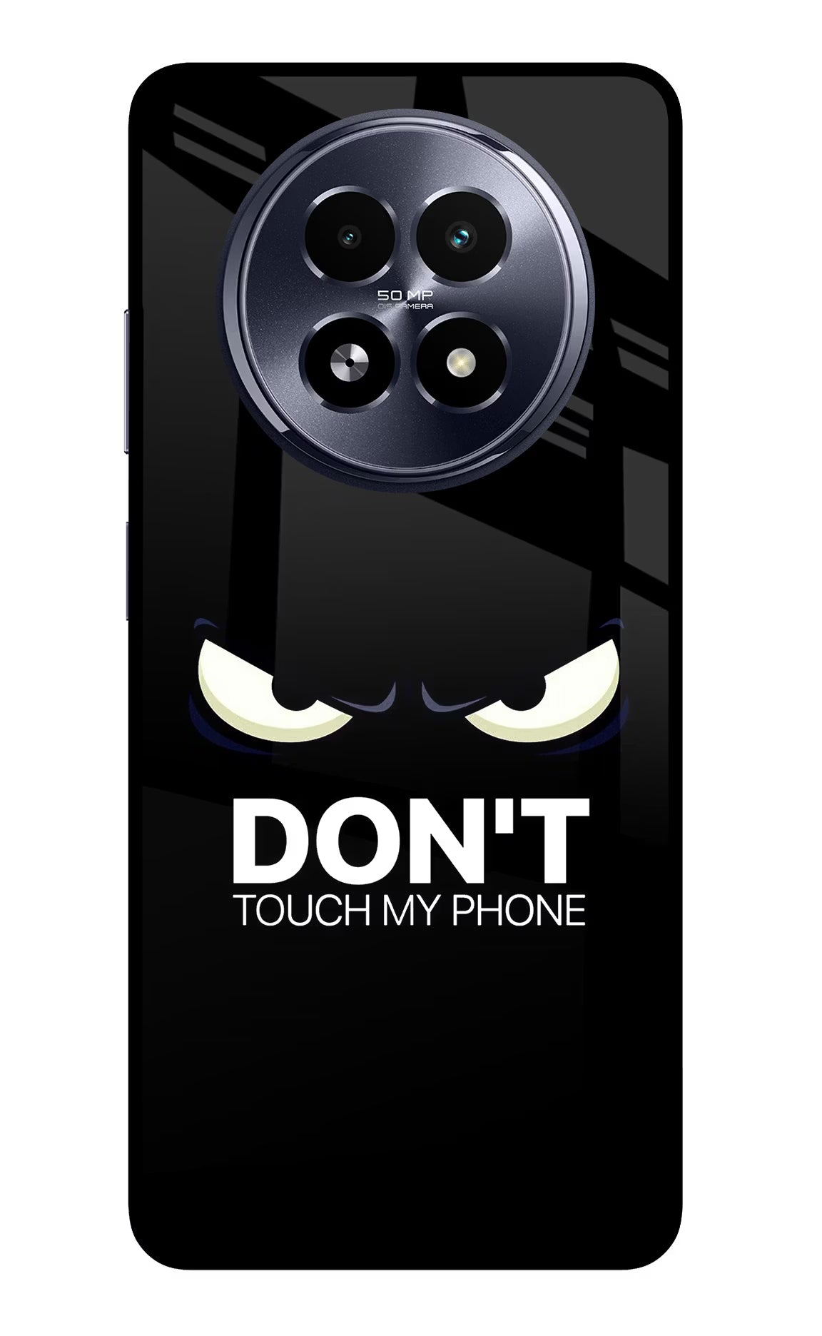 Don'T Touch My Phone Realme 13 5G Back Cover - Don'T Touch My Phone Realme 13 5G Glass Case Back Cover by Casekaro Don'T Touch My Phone Realme 13 5G Glass Case Back Cover by Casekaro
