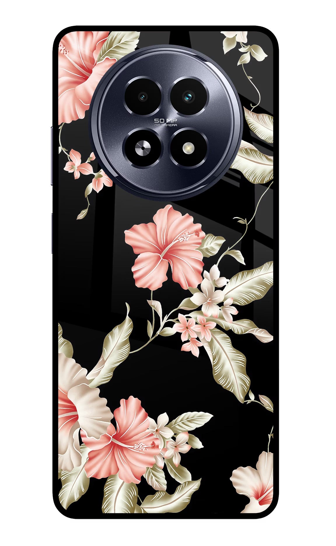 Flowers Realme 13 5G Back Cover - Flowers Realme 13 5G Glass Case Back Cover by Casekaro Flowers Realme 13 5G Glass Case Back Cover by Casekaro