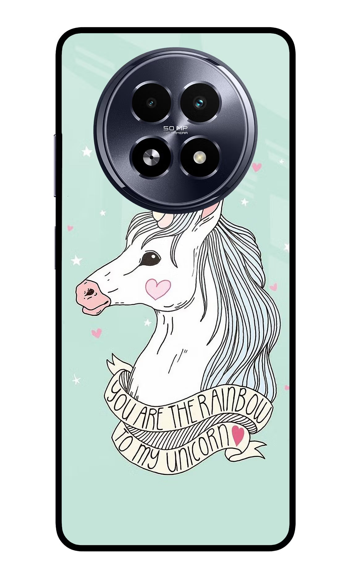Unicorn Wallpaper Realme 13 5G Back Cover - Unicorn Wallpaper Realme 13 5G Glass Case Back Cover by Casekaro Unicorn Wallpaper Realme 13 5G Glass Case Back Cover by Casekaro