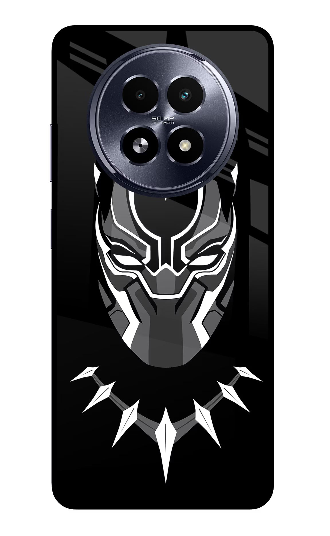 Black Panther Realme 13 5G Back Cover - Black Panther Realme 13 5G Glass Case Back Cover by Casekaro Black Panther Realme 13 5G Glass Case Back Cover by Casekaro