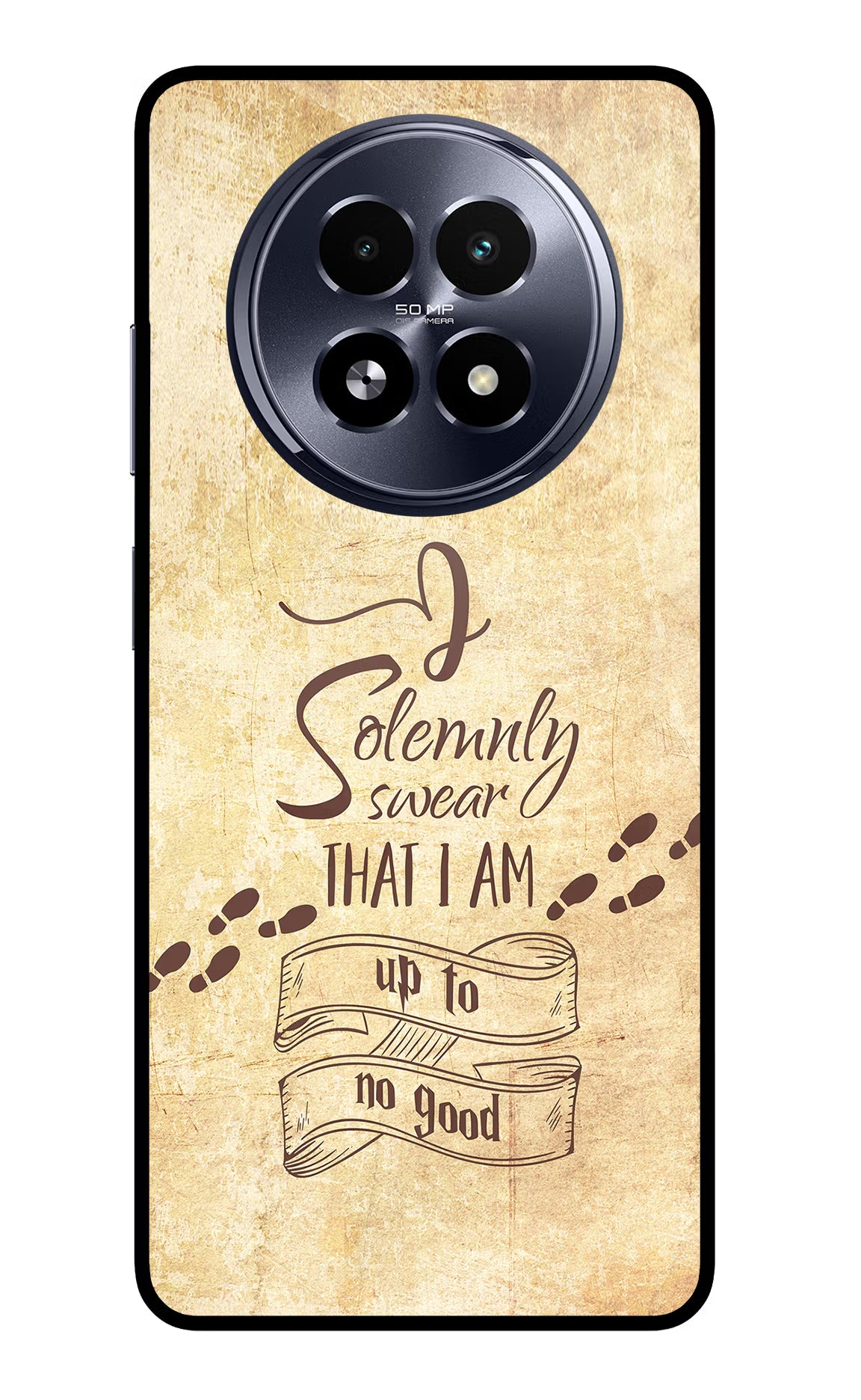 I Solemnly swear that i up to no good Realme 13 5G Back Cover - I Solemnly swear that i up to no good Realme 13 5G Glass Case Back Cover by Casekaro I Solemnly swear that i up to no good Realme 13 5G Glass Case Back Cover by Casekaro