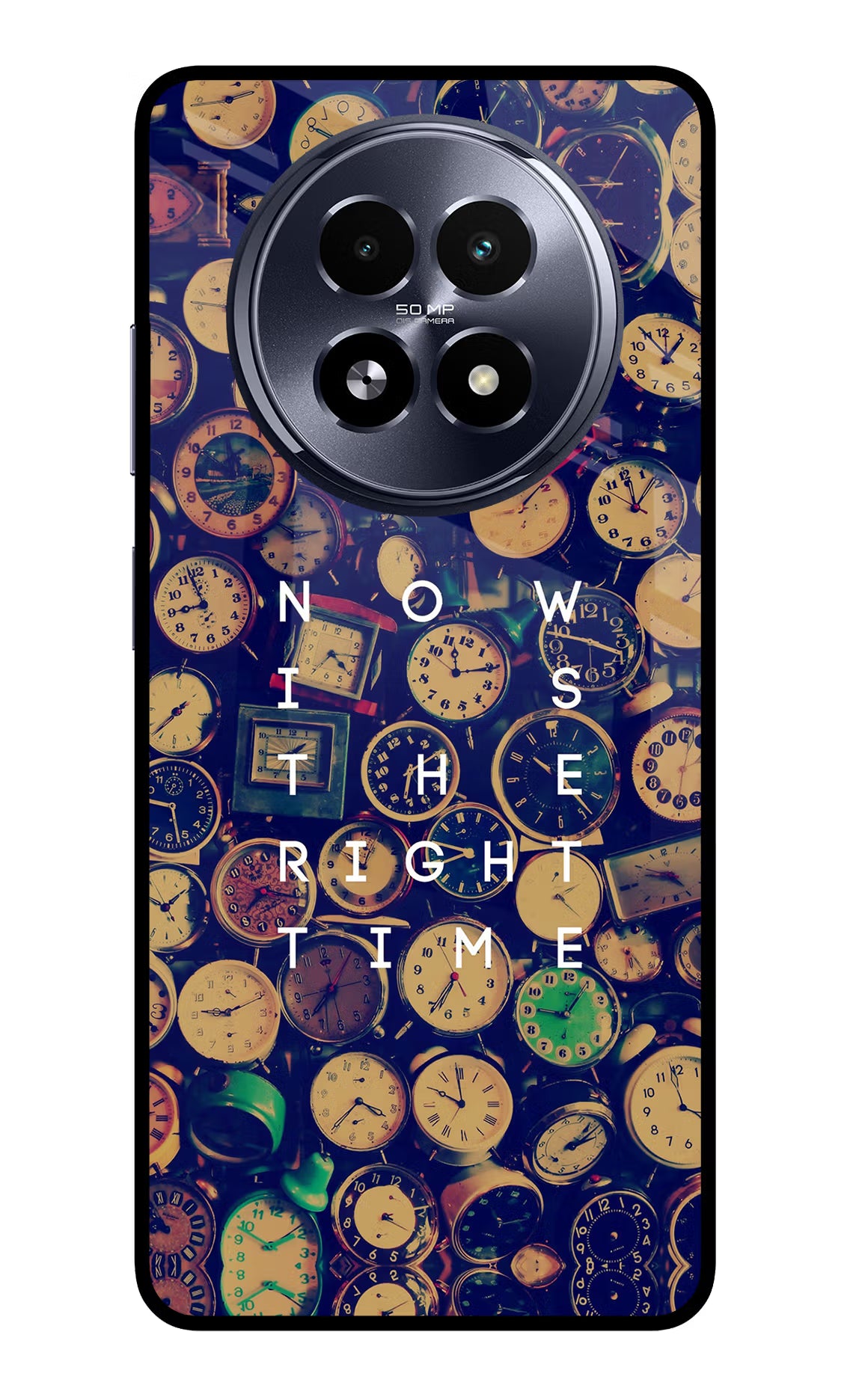 Now is the Right Time Quote Realme 13 5G Back Cover - Now is the Right Time Quote Realme 13 5G Glass Case Back Cover by Casekaro Now is the Right Time Quote Realme 13 5G Glass Case Back Cover by Casekaro