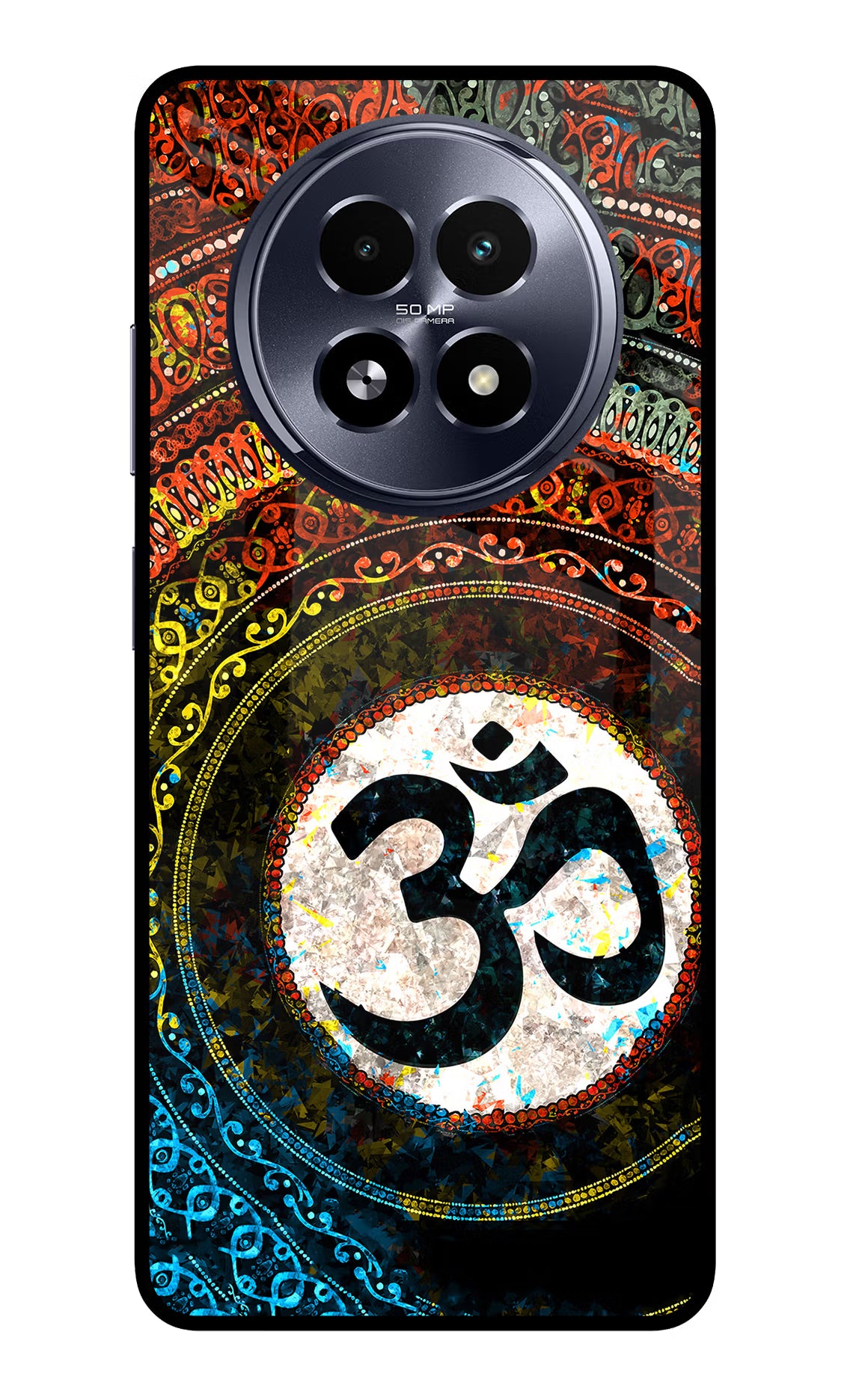 Om Cultural Realme 13 5G Back Cover - Om Cultural Realme 13 5G Glass Case Back Cover by Casekaro Om Cultural Realme 13 5G Glass Case Back Cover by Casekaro