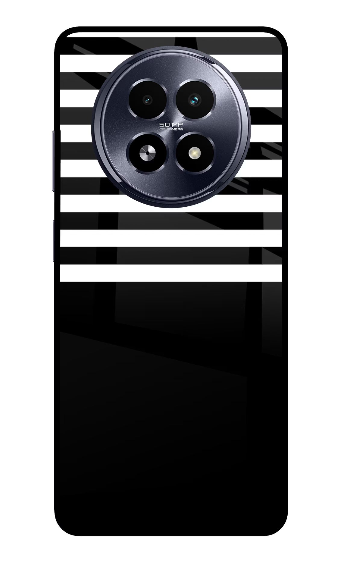 Black and White Print Realme 13 5G Back Cover - Black and White Print Realme 13 5G Glass Case Back Cover by Casekaro Black and White Print Realme 13 5G Glass Case Back Cover by Casekaro
