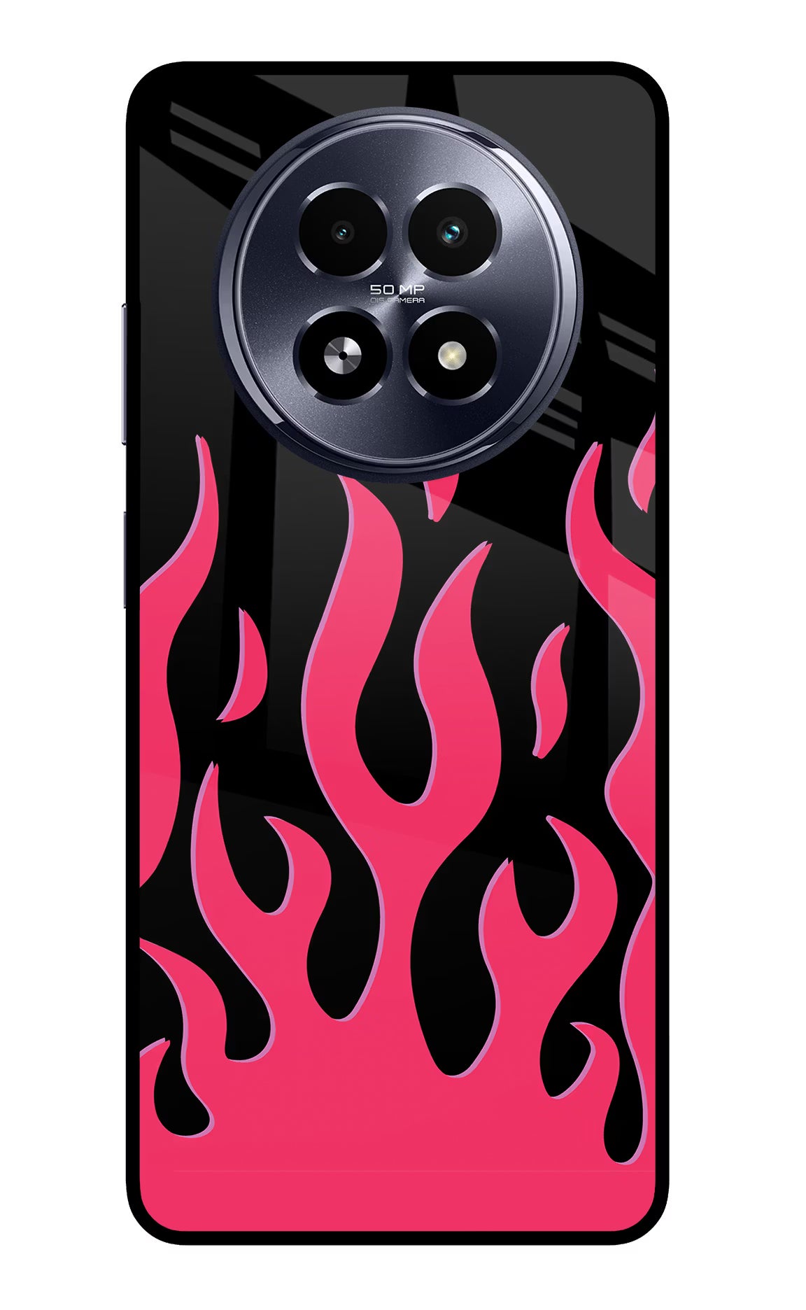 Fire Flames Realme 13 5G Back Cover - Fire Flames Realme 13 5G Glass Case Back Cover by Casekaro Fire Flames Realme 13 5G Glass Case Back Cover by Casekaro