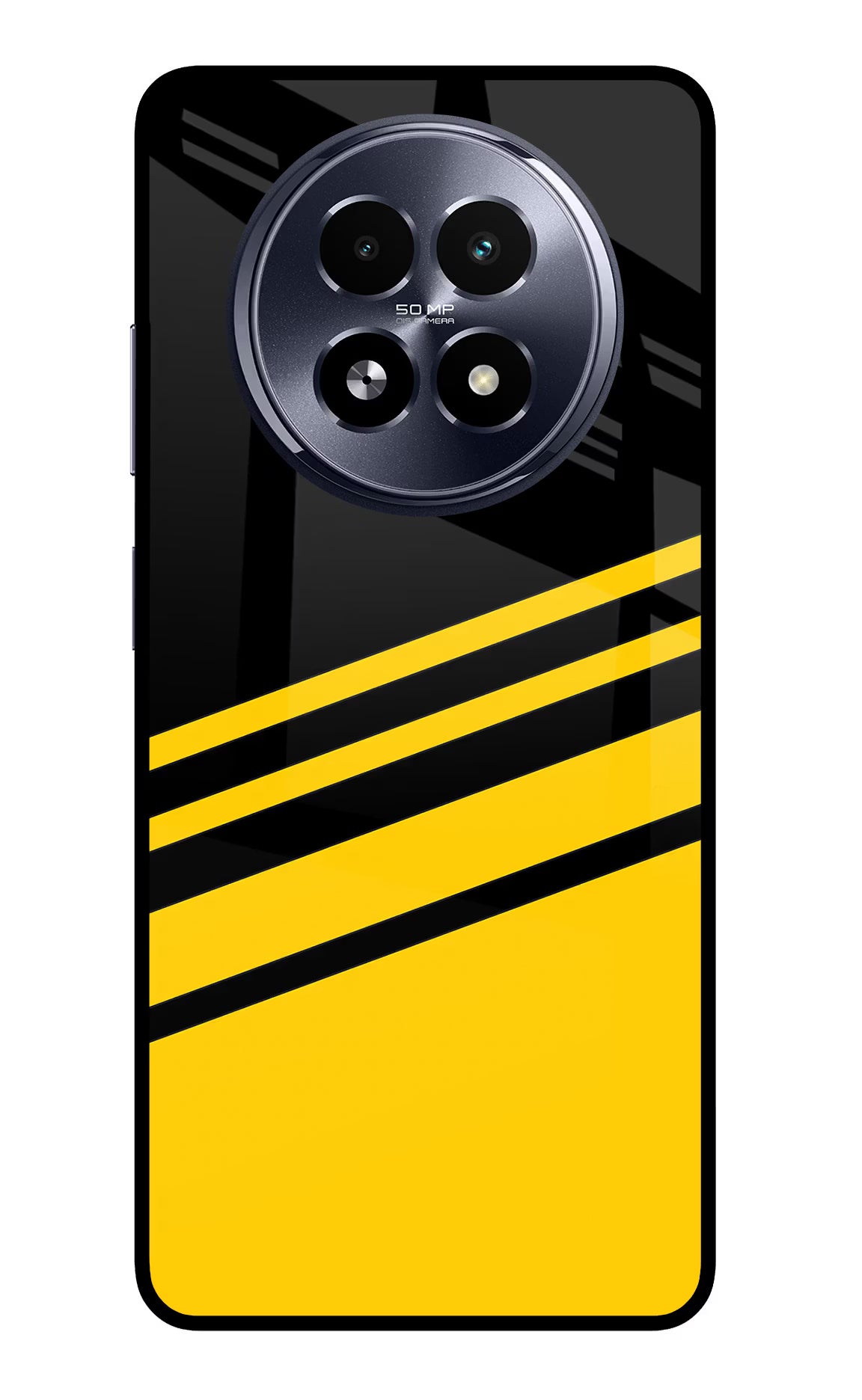 Yellow Shades Realme 13 5G Back Cover - Yellow Shades Realme 13 5G Glass Case Back Cover by Casekaro Yellow Shades Realme 13 5G Glass Case Back Cover by Casekaro