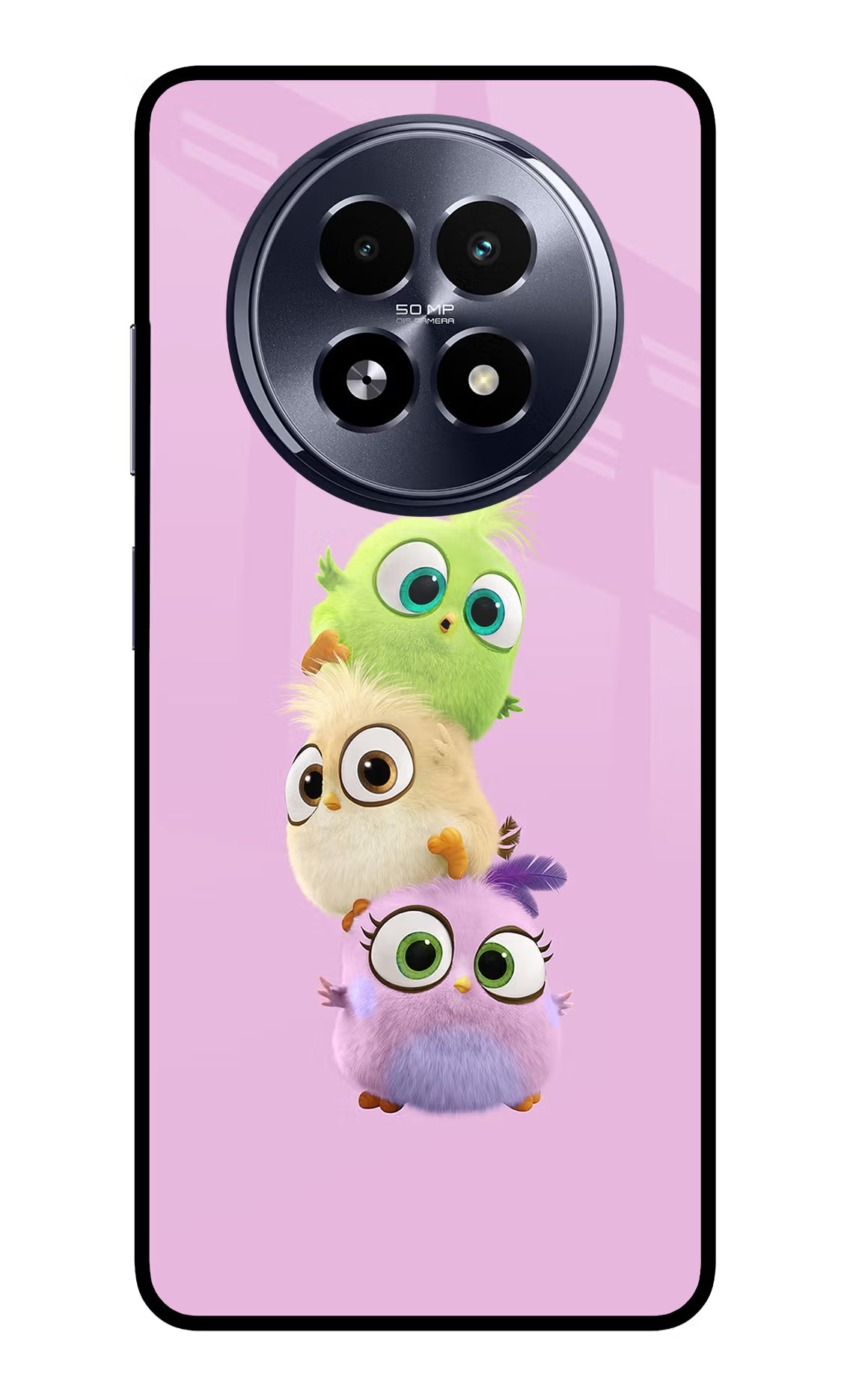 Cute Little Birds Realme 13 5G Back Cover - Cute Little Birds Realme 13 5G Glass Case Back Cover by Casekaro Cute Little Birds Realme 13 5G Glass Case Back Cover by Casekaro