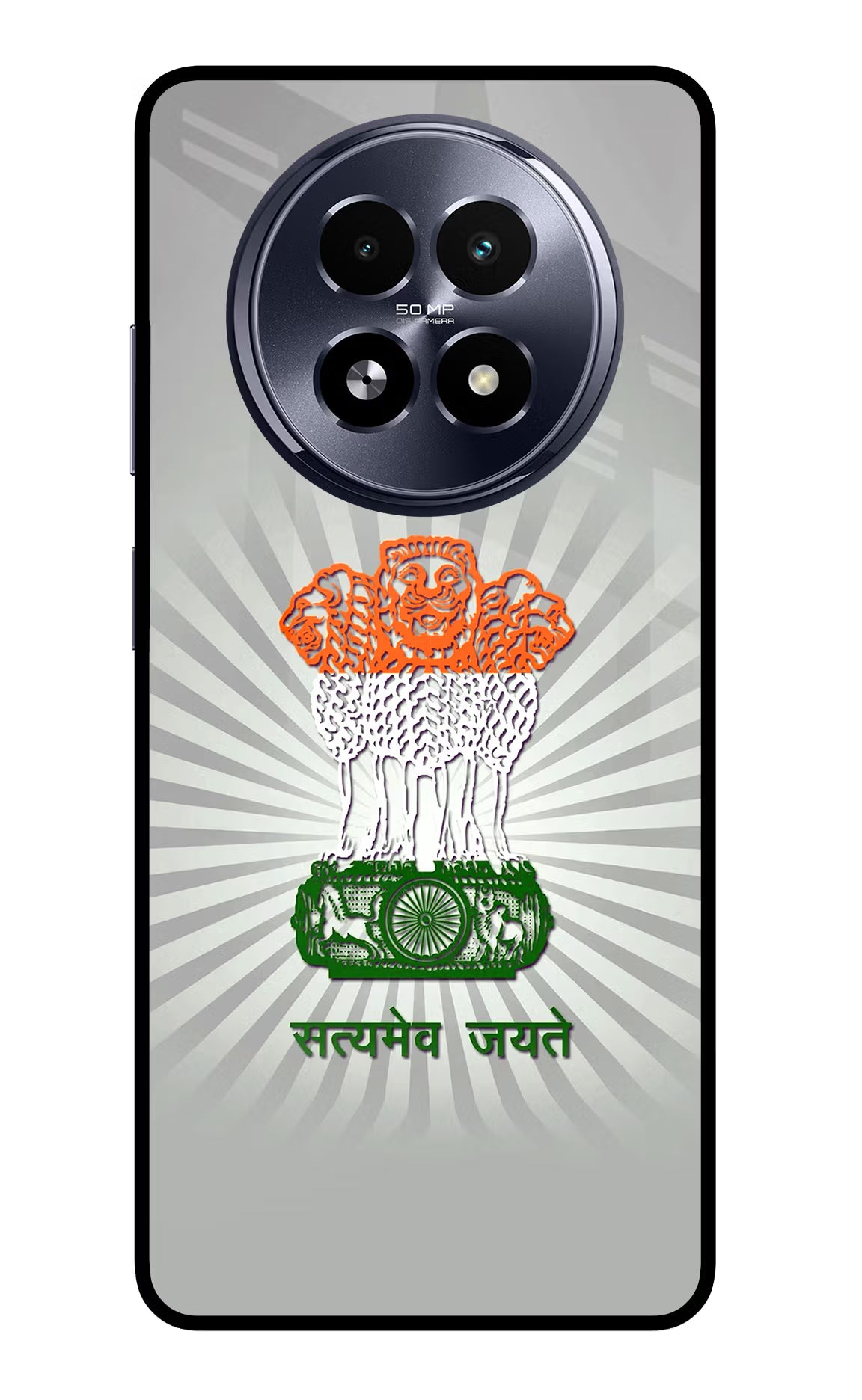 Satyamev Jayate Art Realme 13 5G Glass Case - Satyamev Jayate Art Realme 13 5G Glass Case Satyamev Jayate Art Realme 13 5G Glass Case