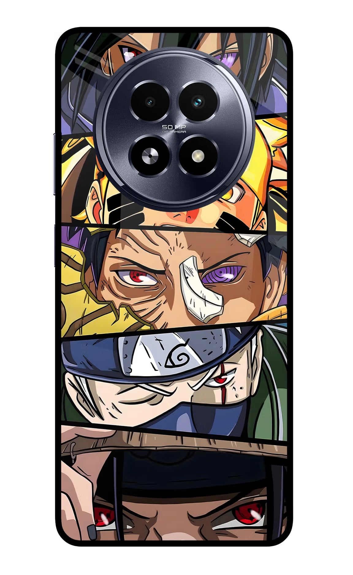 Naruto Character Realme 13 5G Back Cover - Naruto Character Realme 13 5G Glass Case Back Cover by Casekaro Naruto Character Realme 13 5G Glass Case Back Cover by Casekaro