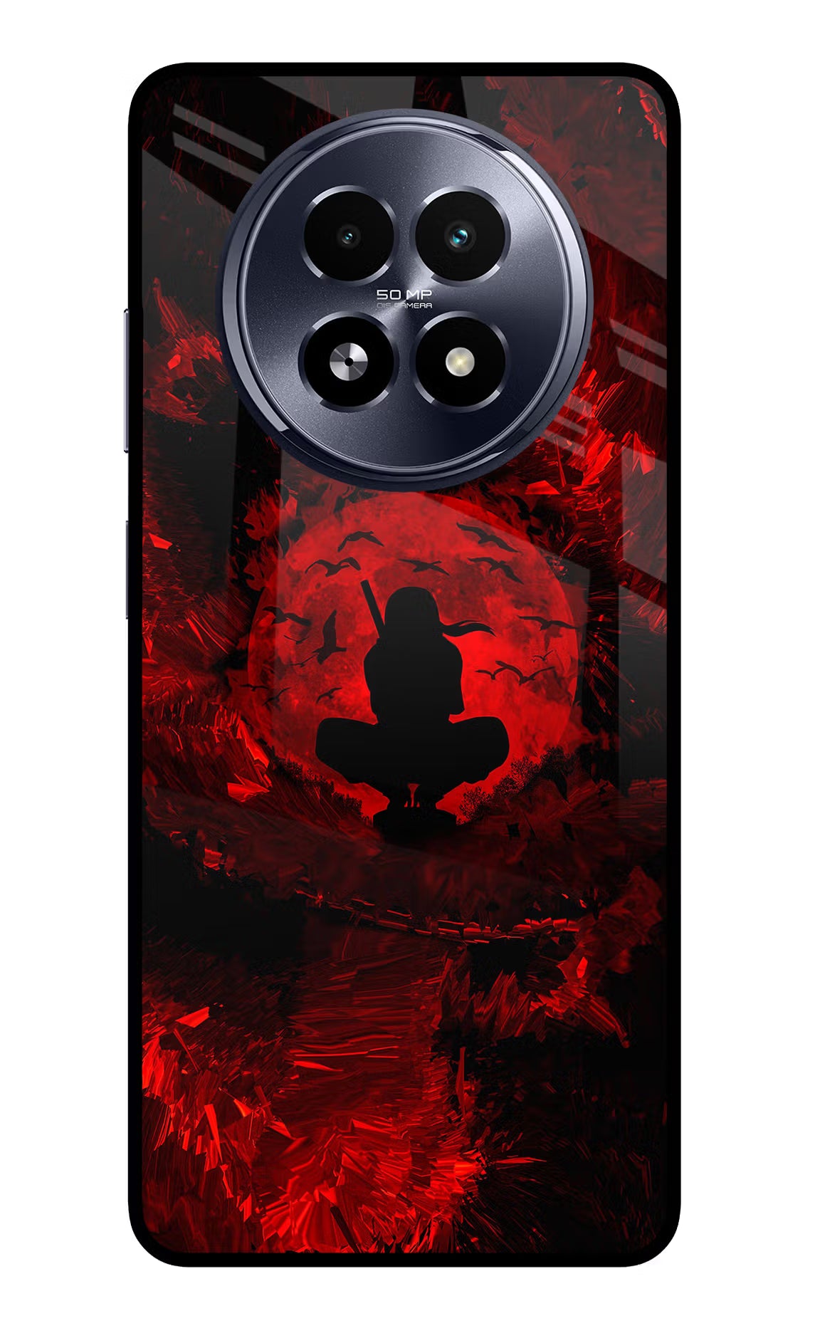 Itachi Uchiha Realme 13 5G Back Cover - Itachi Uchiha Realme 13 5G Glass Case Back Cover by Casekaro Itachi Uchiha Realme 13 5G Glass Case Back Cover by Casekaro