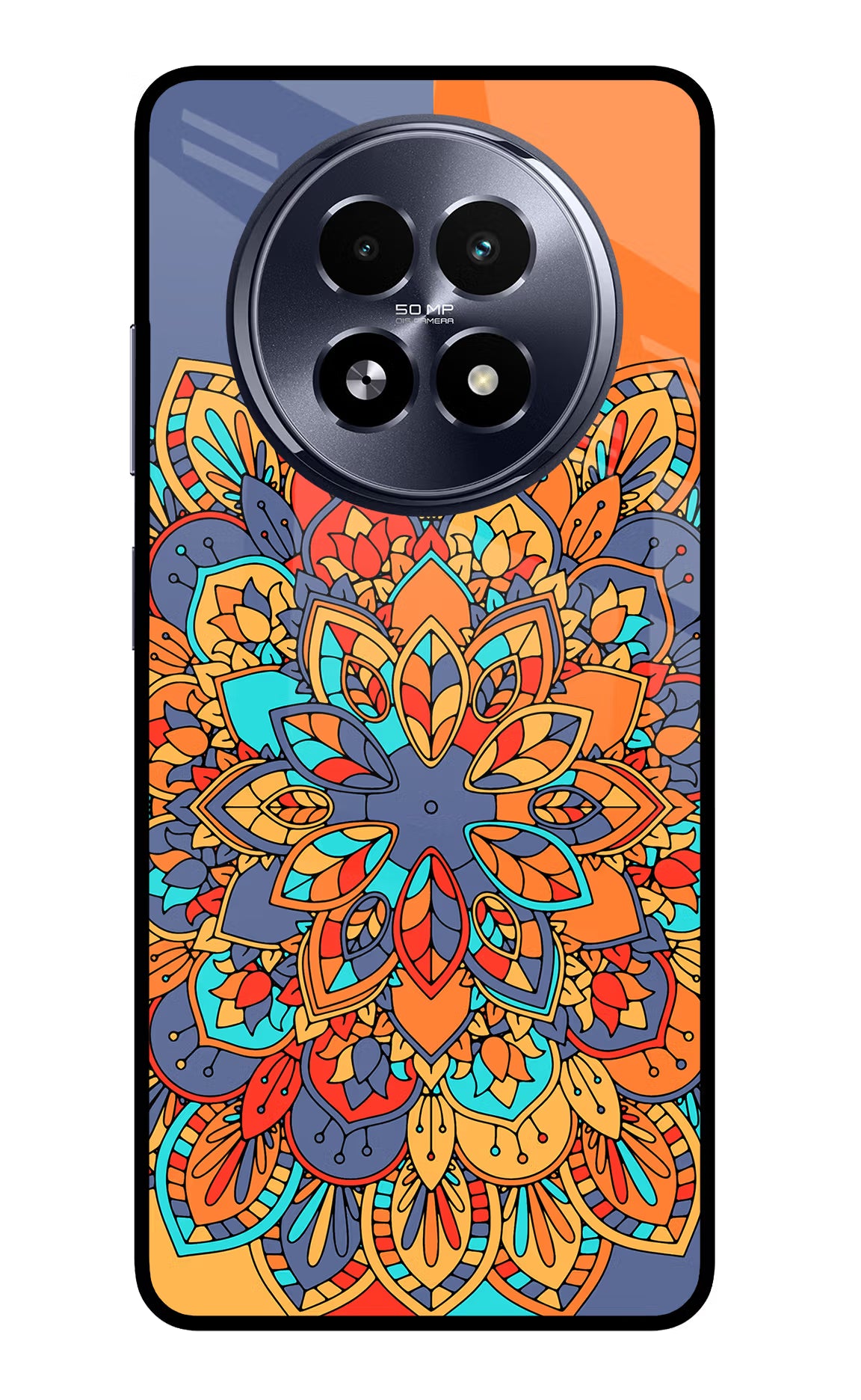 Color Mandala Realme 13 5G Back Cover - Color Mandala Realme 13 5G Glass Case Back Cover by Casekaro Color Mandala Realme 13 5G Glass Case Back Cover by Casekaro