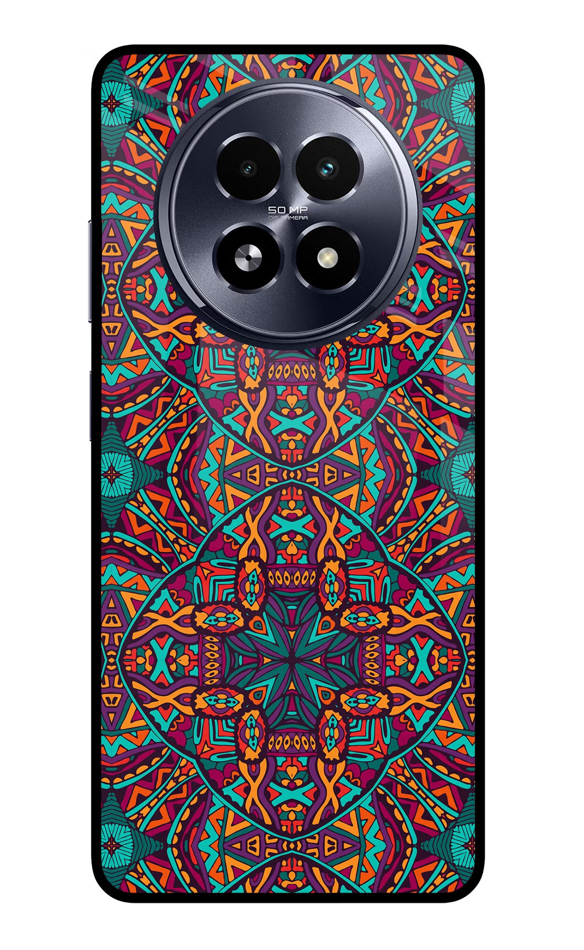 Colour Mandala Realme 13 5G Back Cover - Colour Mandala Realme 13 5G Glass Case Back Cover by Casekaro Colour Mandala Realme 13 5G Glass Case Back Cover by Casekaro