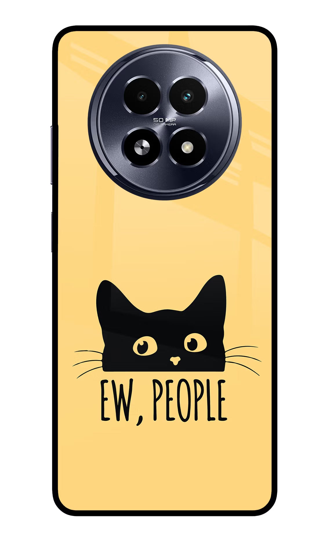 Ew People Catitude Realme 13 5G Back Cover - Ew People Catitude Realme 13 5G Glass Case Back Cover by Casekaro Ew People Catitude Realme 13 5G Glass Case Back Cover by Casekaro