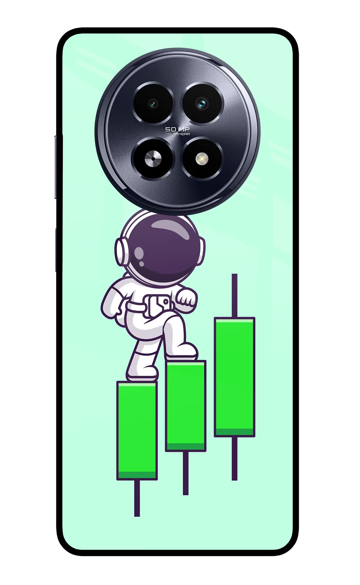 Astronaut Trader Realme 13 5G Glass Case - Astronaut Trader Realme 13 5G Glass Case Astronaut Trader Realme 13 5G Glass Case