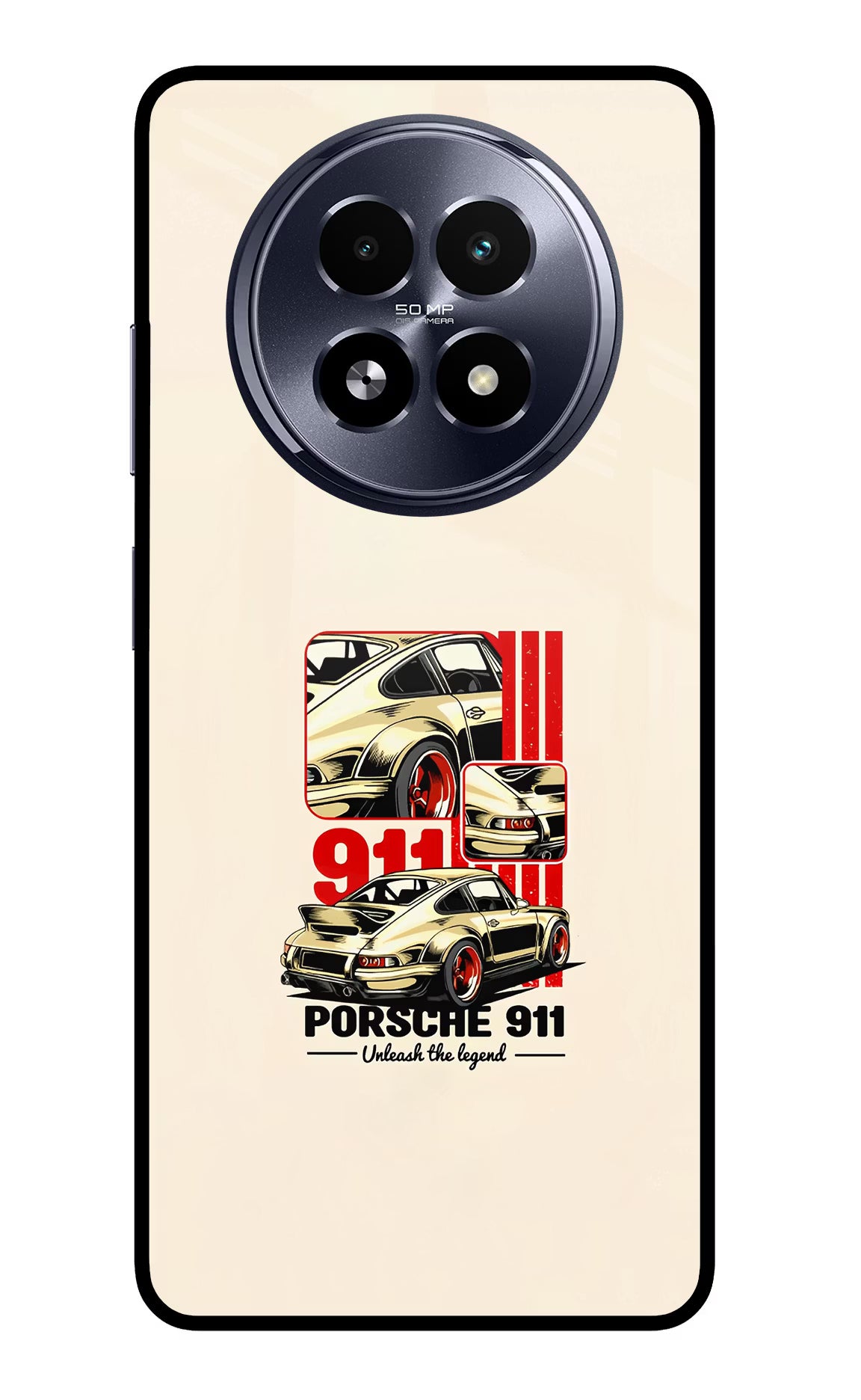 Classic Porsche 911 Realme 13 5G Back Cover - Classic Porsche 911 Realme 13 5G Glass Case Back Cover by Casekaro Classic Porsche 911 Realme 13 5G Glass Case Back Cover by Casekaro