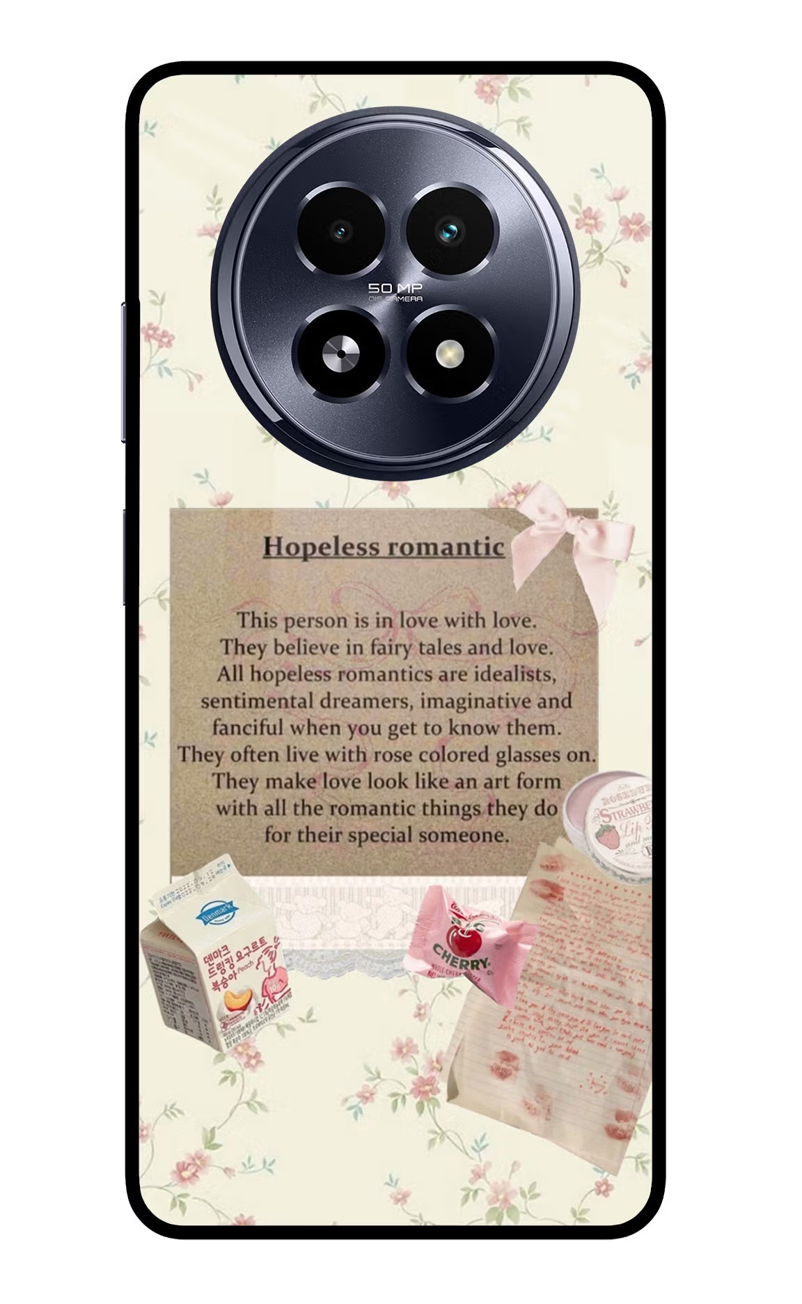 Hopeless Romantic Realme 13 5G Glass Case - Hopeless Romantic Realme 13 5G Glass Case Hopeless Romantic Realme 13 5G Glass Case