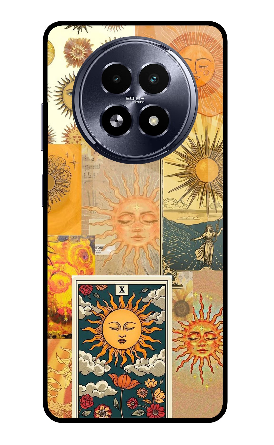 Sun Realme 13 5G Back Cover - Sun Realme 13 5G Glass Case Back Cover by Casekaro Sun Realme 13 5G Glass Case Back Cover by Casekaro