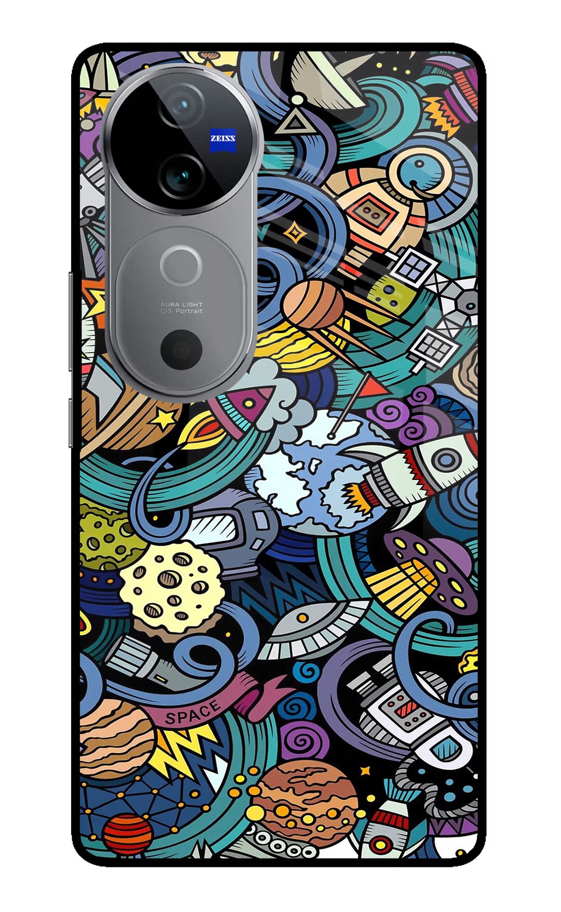 Space Abstract Vivo V40 5G Back Cover - Space Abstract Vivo V40 5G Glass Case Back Cover by Casekaro Space Abstract Vivo V40 5G Glass Case Back Cover by Casekaro