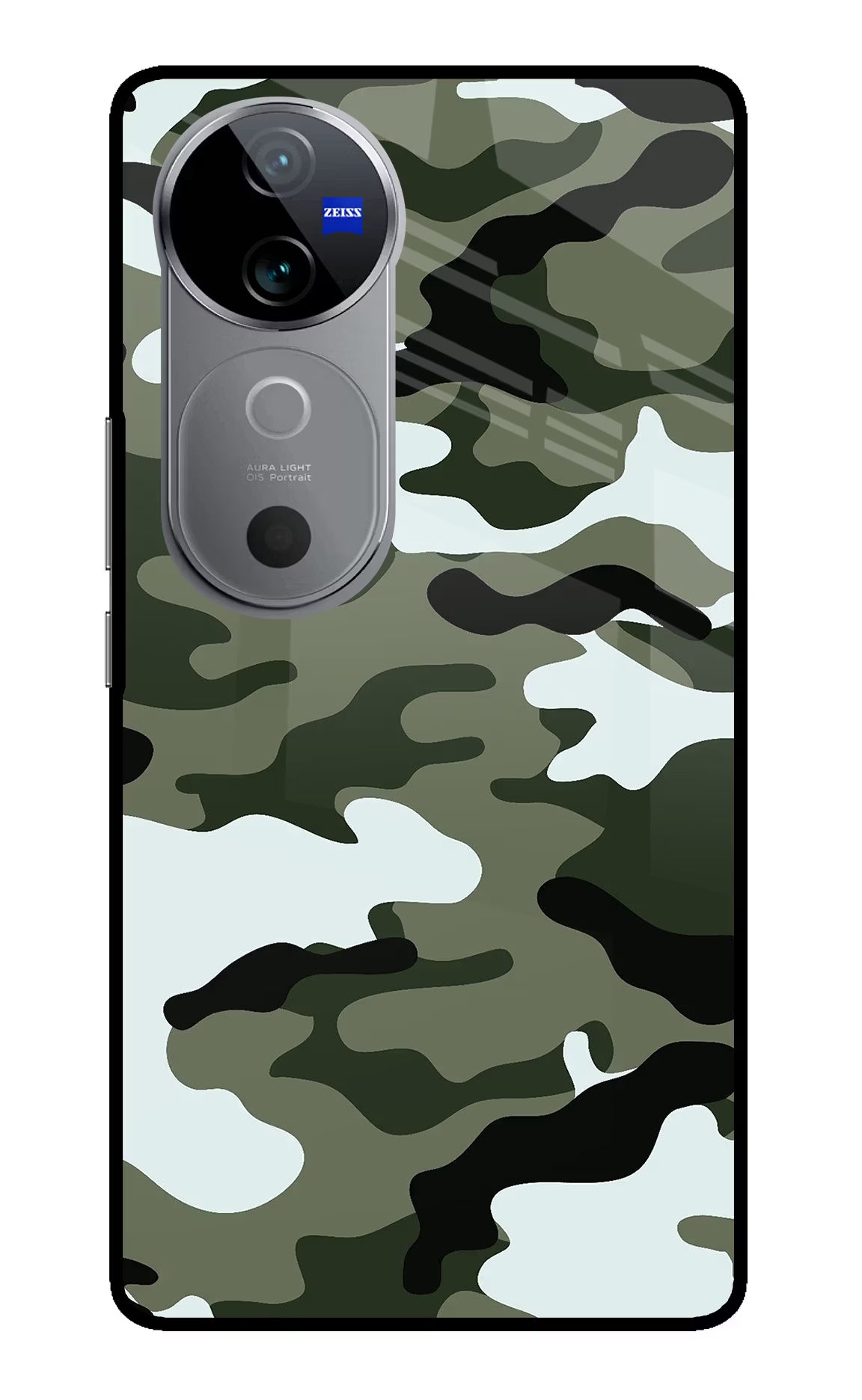 Camouflage Vivo V40 5G Glass Case - Camouflage Vivo V40 5G Glass Case Camouflage Vivo V40 5G Glass Case