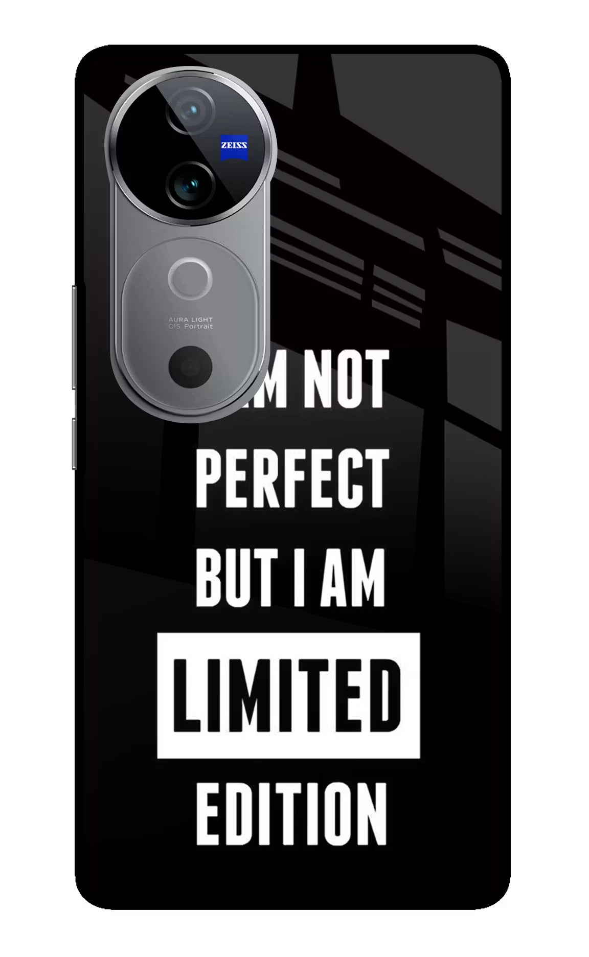 I Am Not Perfect But I Am Limited Edition Vivo V40 5G Glass Case - I Am Not Perfect But I Am Limited Edition Vivo V40 5G Glass Case I Am Not Perfect But I Am Limited Edition Vivo V40 5G Glass Case