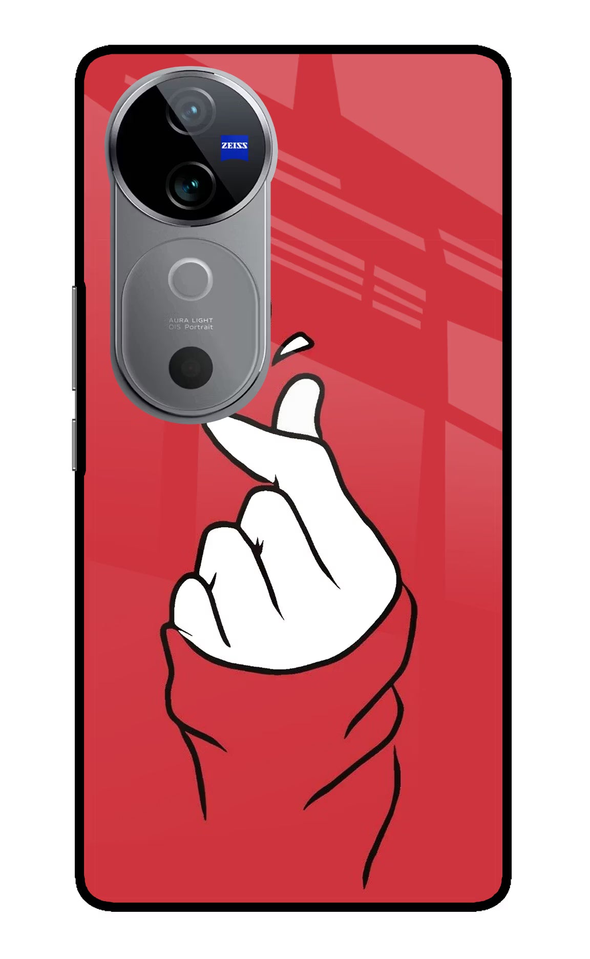 Korean Love Sign Vivo V40 5G Back Cover - Korean Love Sign Vivo V40 5G Glass Case Back Cover by Casekaro Korean Love Sign Vivo V40 5G Glass Case Back Cover by Casekaro