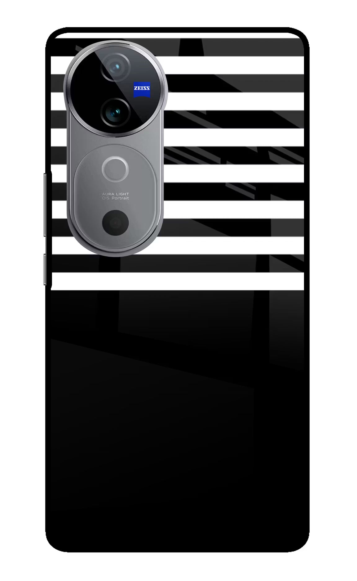 Black and White Print Vivo V40 5G Glass Case - Black and White Print Vivo V40 5G Glass Case Black and White Print Vivo V40 5G Glass Case