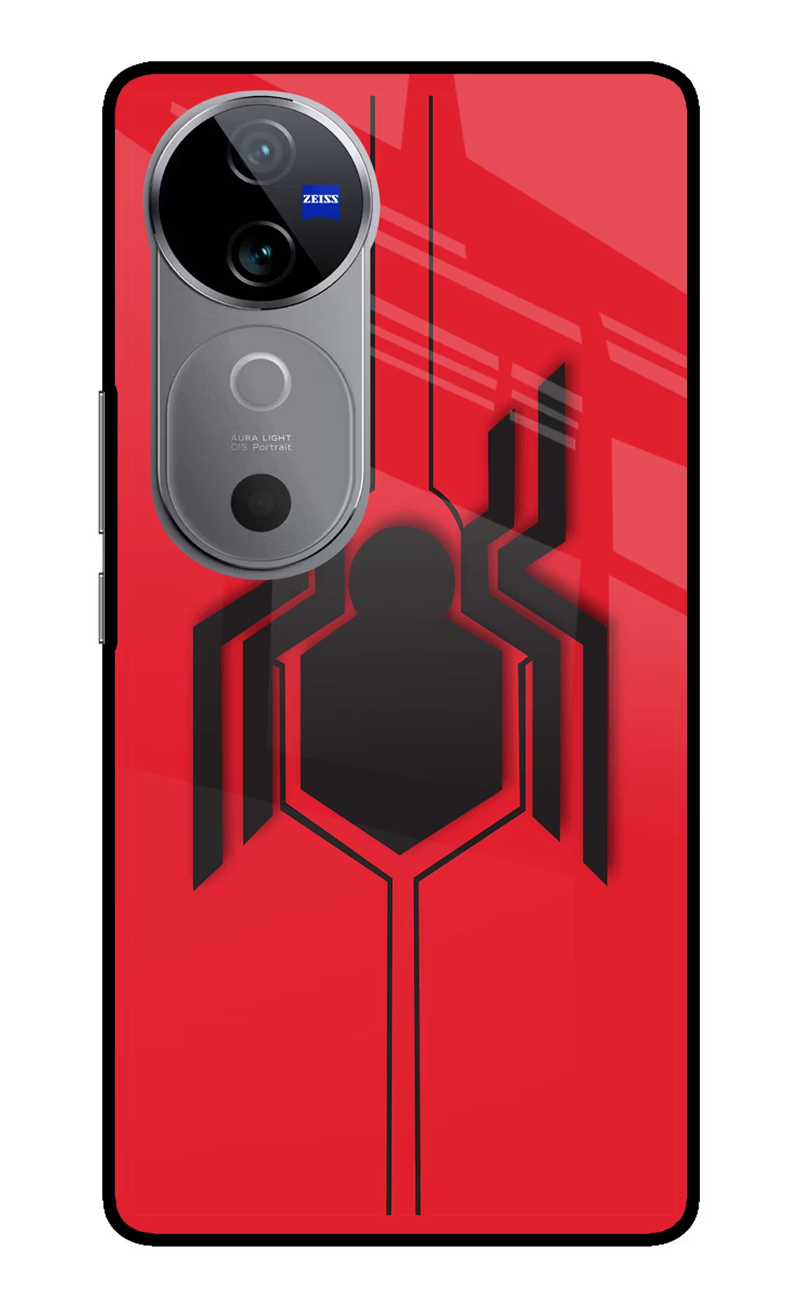 Spider Vivo V40 5G Back Cover - Spider Vivo V40 5G Glass Case Back Cover by Casekaro Spider Vivo V40 5G Glass Case Back Cover by Casekaro