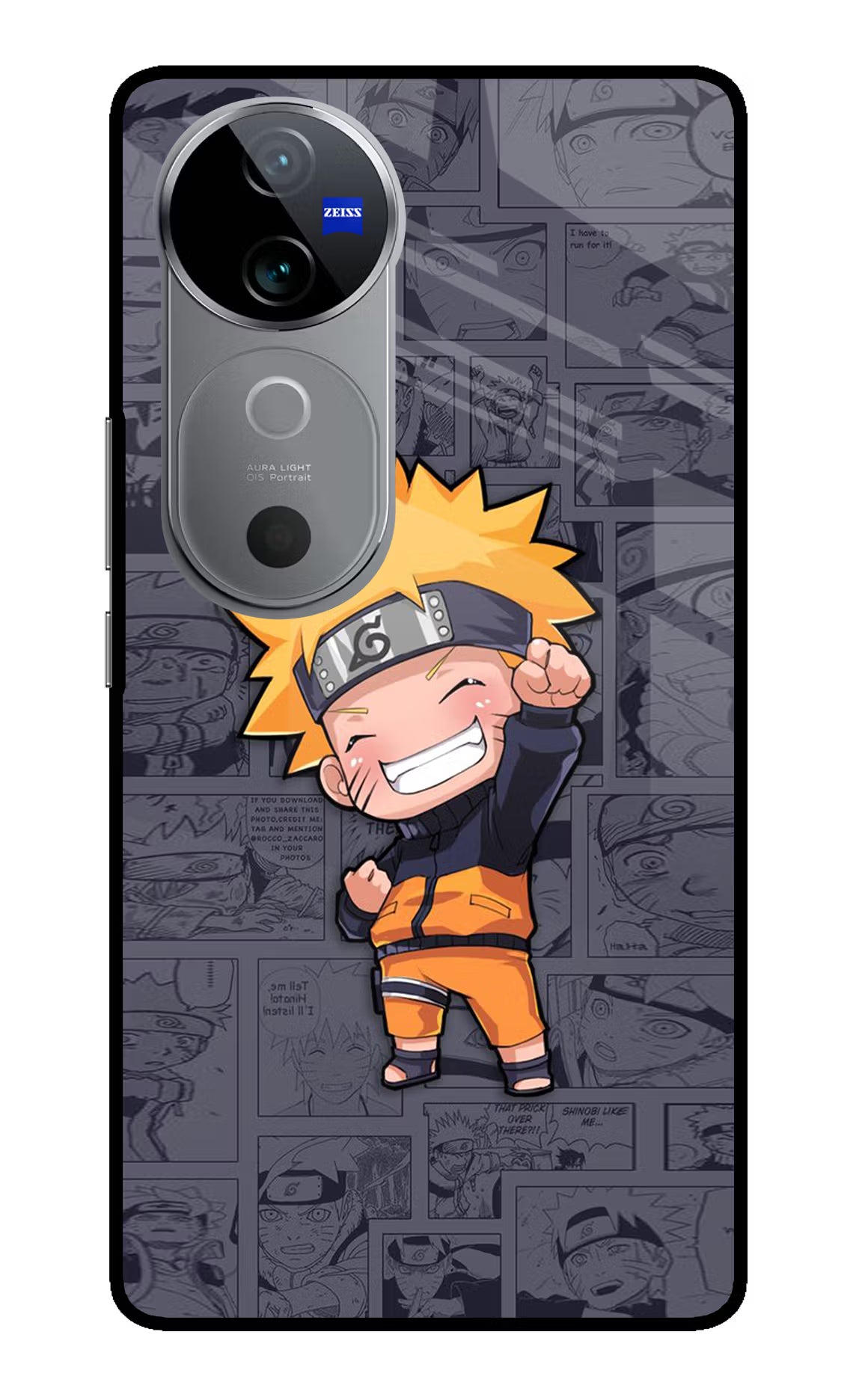 Chota Naruto Vivo V40 5G Glass Case - Chota Naruto Vivo V40 5G Glass Case Chota Naruto Vivo V40 5G Glass Case