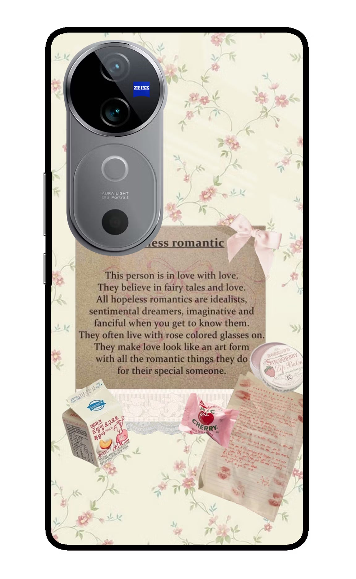 Hopeless Romantic Vivo V40 5G Glass Case - Hopeless Romantic Vivo V40 5G Glass Case Hopeless Romantic Vivo V40 5G Glass Case