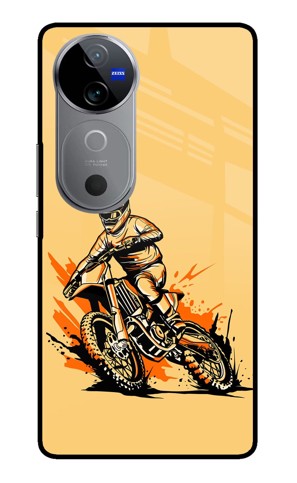 Off-Road Fury Vivo V40 5G Back Cover - Off-Road Fury Vivo V40 5G Glass Case Back Cover by Casekaro Off-Road Fury Vivo V40 5G Glass Case Back Cover by Casekaro