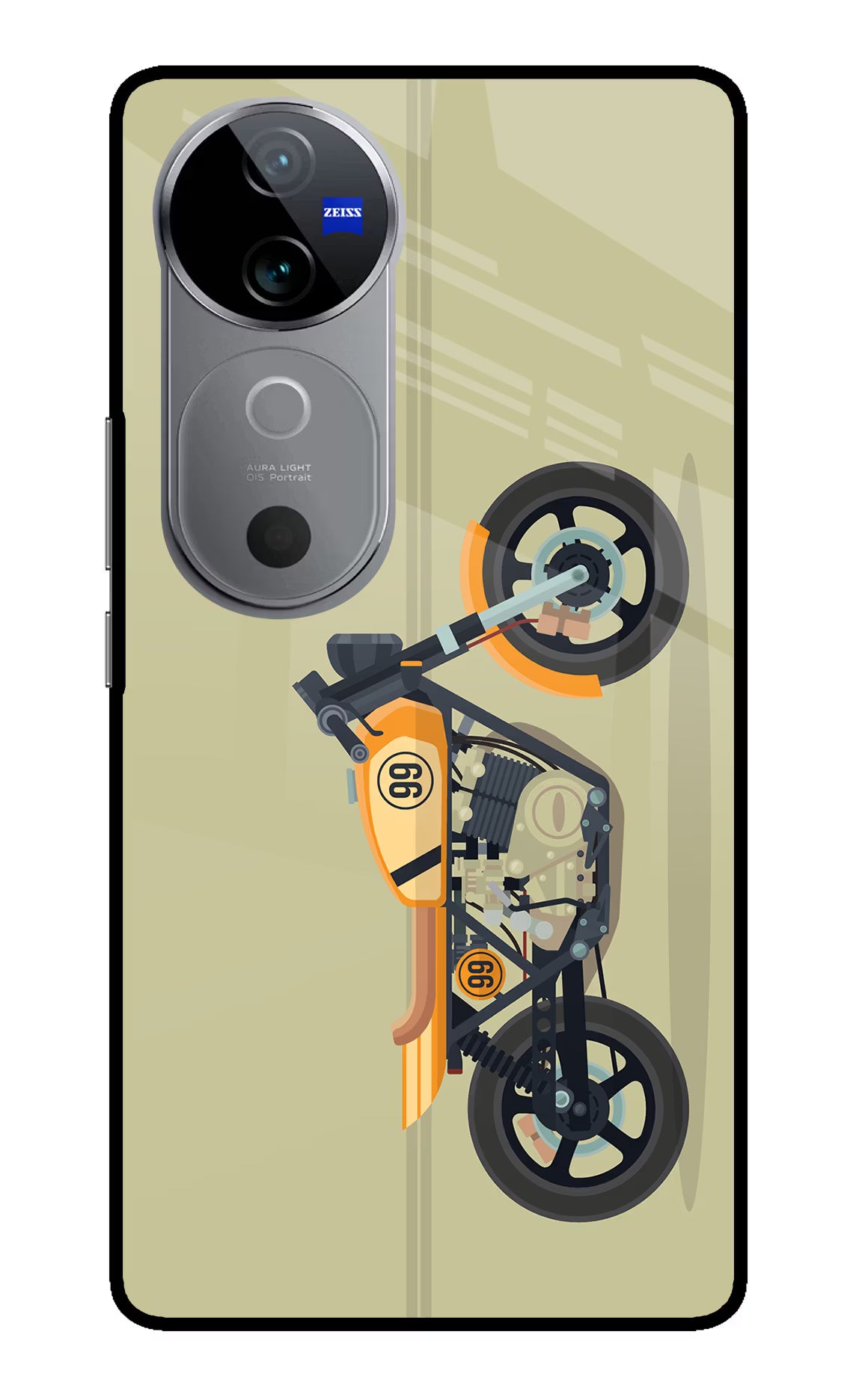 Vertical Speedster Vivo V40 5G Glass Case - Vertical Speedster Vivo V40 5G Glass Case Vertical Speedster Vivo V40 5G Glass Case