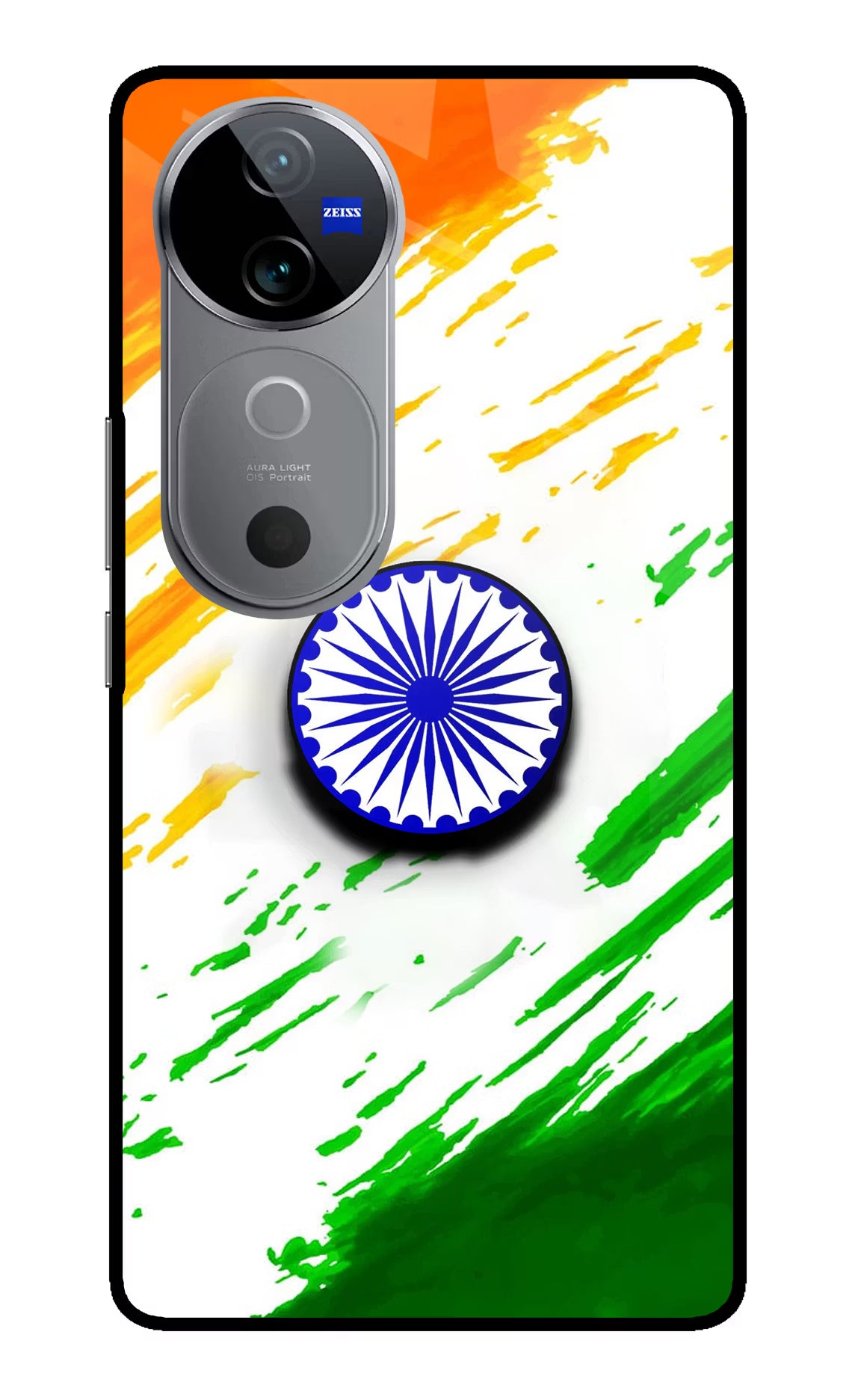 Indian Flag Ashoka Chakra Vivo V40 5G Pop Case - Indian Flag Ashoka Chakra Vivo V40 5G Pop Case by Casekaro Indian Flag Ashoka Chakra Vivo V40 5G Pop Case by Casekaro