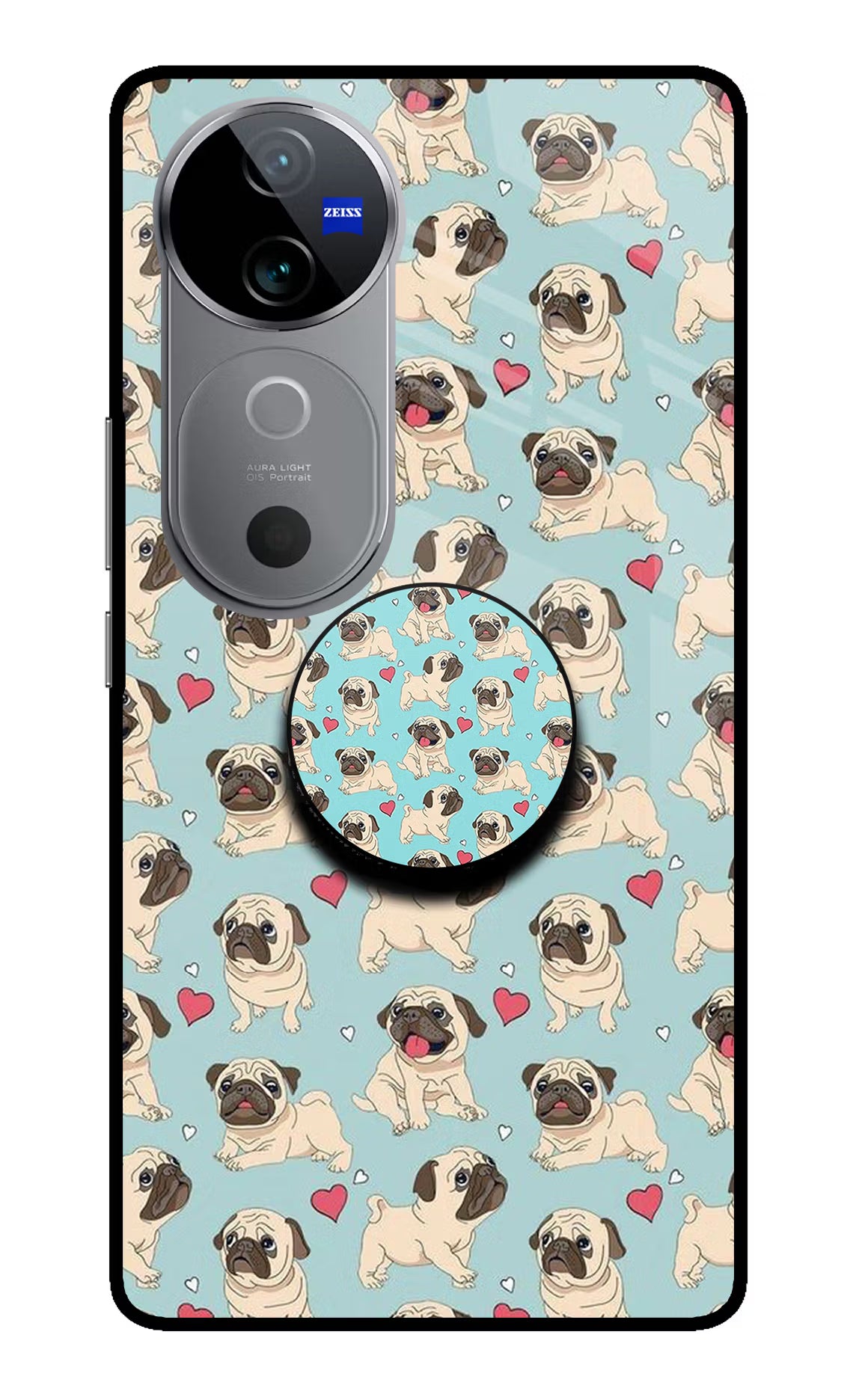 Pug Dog Vivo V40 5G Pop Case - Pug Dog Vivo V40 5G Pop Case by Casekaro Pug Dog Vivo V40 5G Pop Case by Casekaro