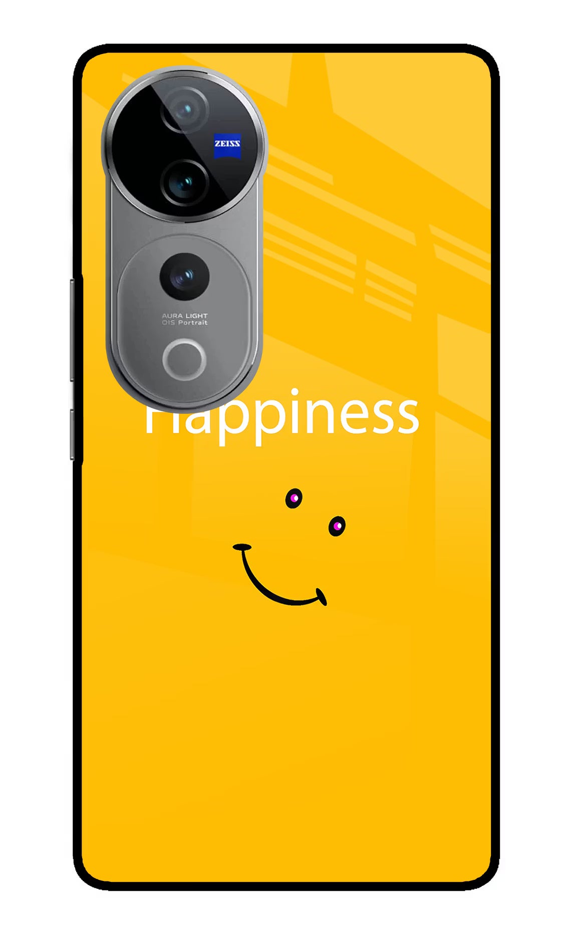 Happiness With Smiley Vivo V40 Pro 5G Glass Case - Happiness With Smiley Vivo V40 Pro 5G Glass Case Happiness With Smiley Vivo V40 Pro 5G Glass Case