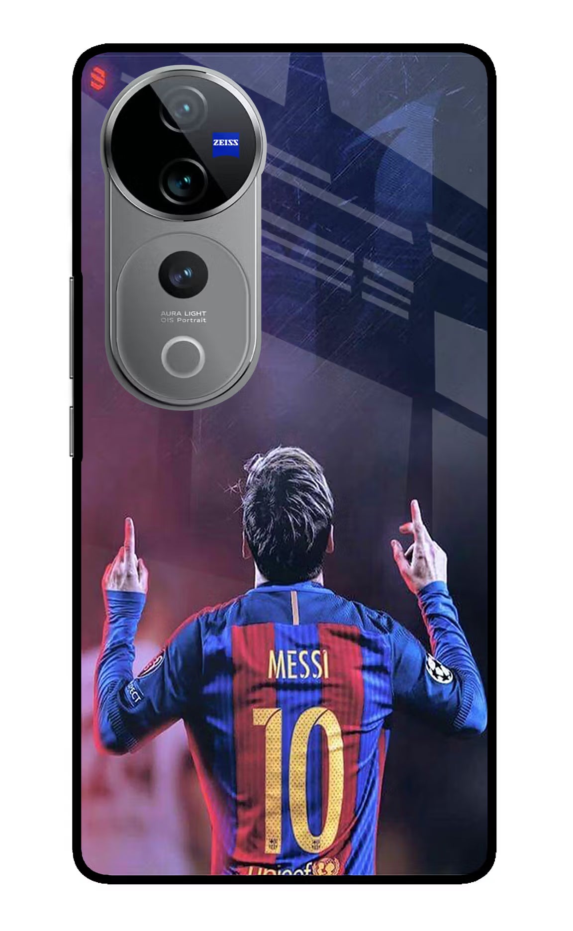 Messi Vivo V40 Pro 5G Glass Case - Messi Vivo V40 Pro 5G Glass Case Messi Vivo V40 Pro 5G Glass Case