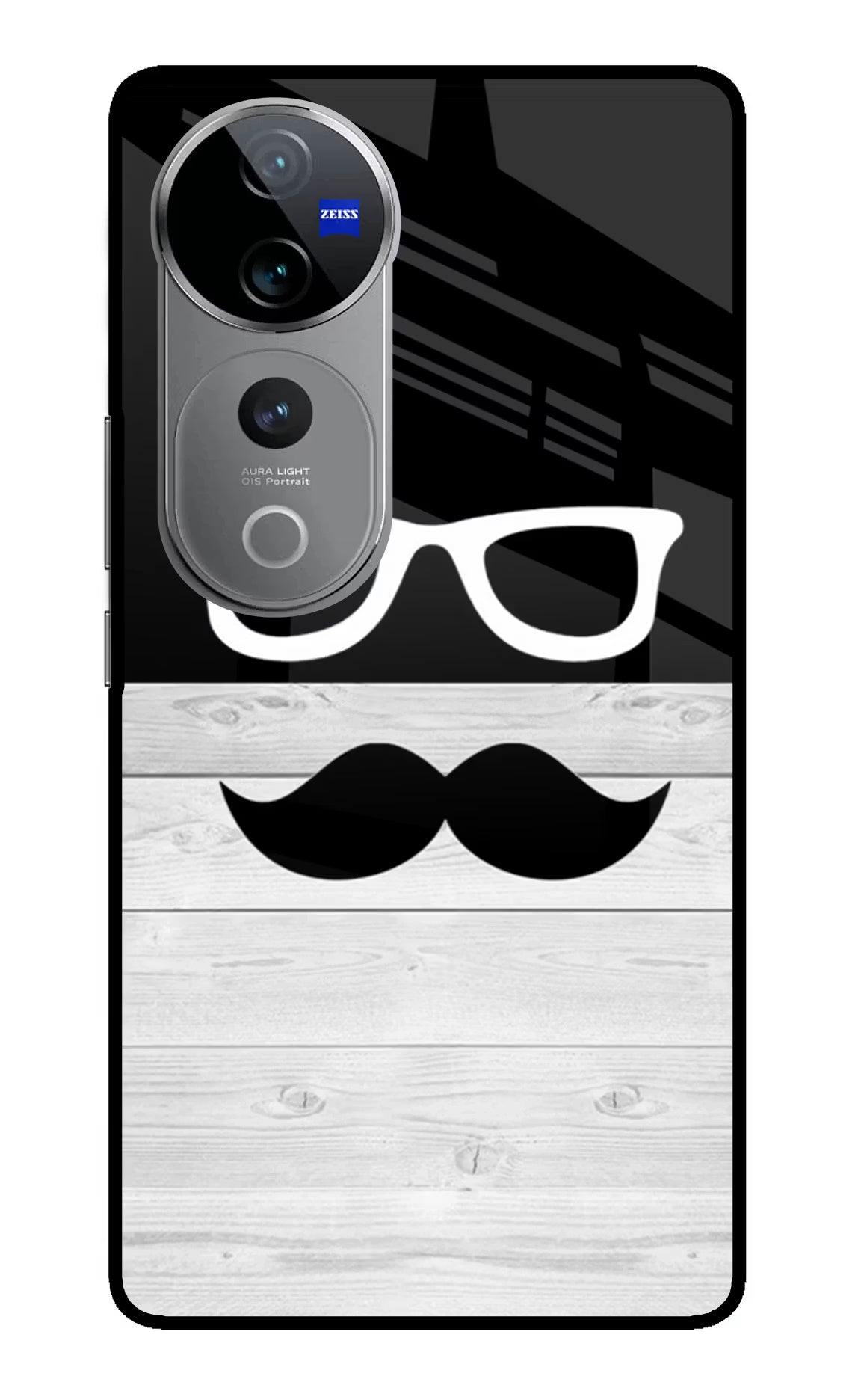 Mustache Vivo V40 Pro 5G Glass Case - Mustache Vivo V40 Pro 5G Glass Case Mustache Vivo V40 Pro 5G Glass Case