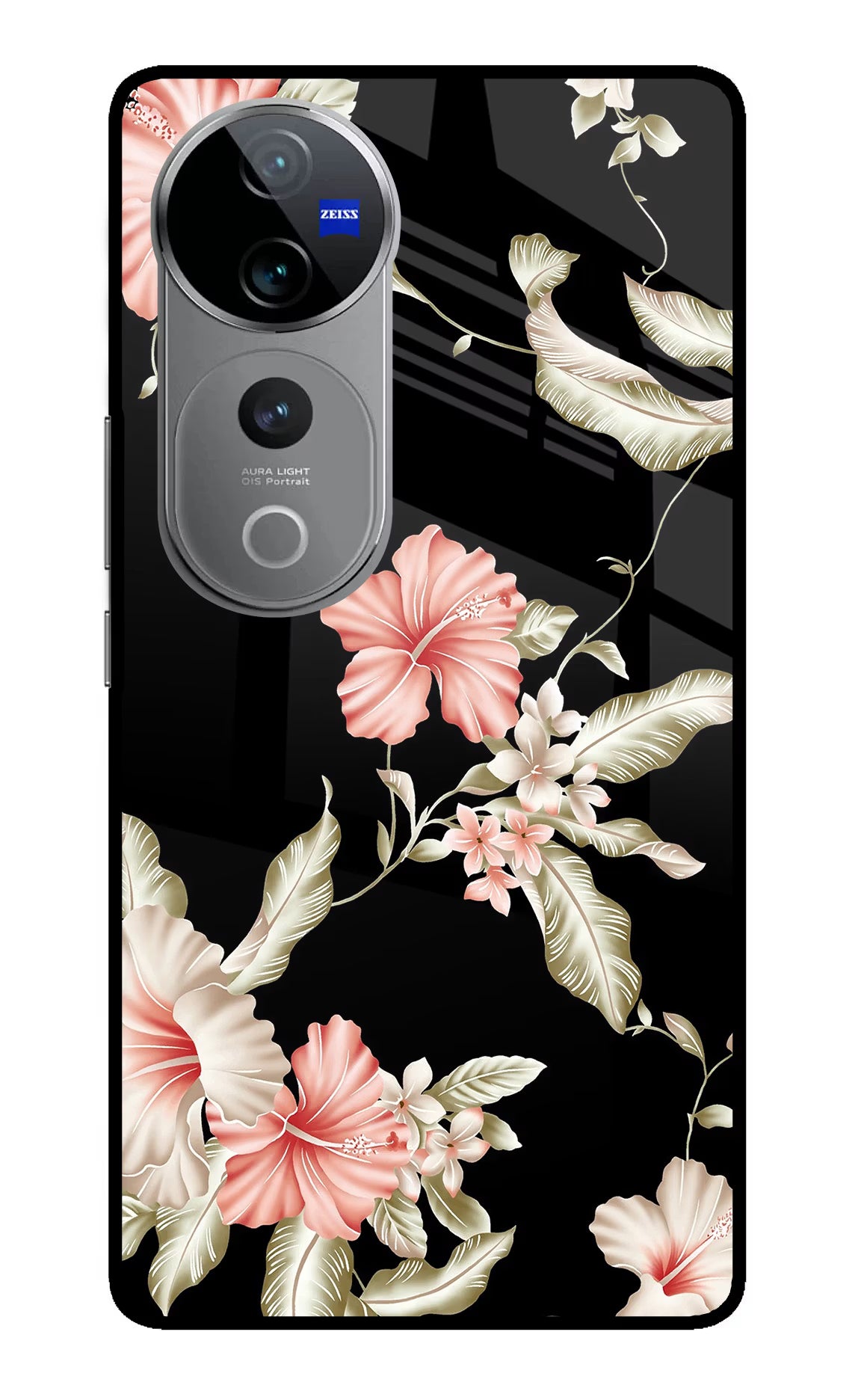Flowers Vivo V40 Pro 5G Glass Case - Flowers Vivo V40 Pro 5G Glass Case Flowers Vivo V40 Pro 5G Glass Case